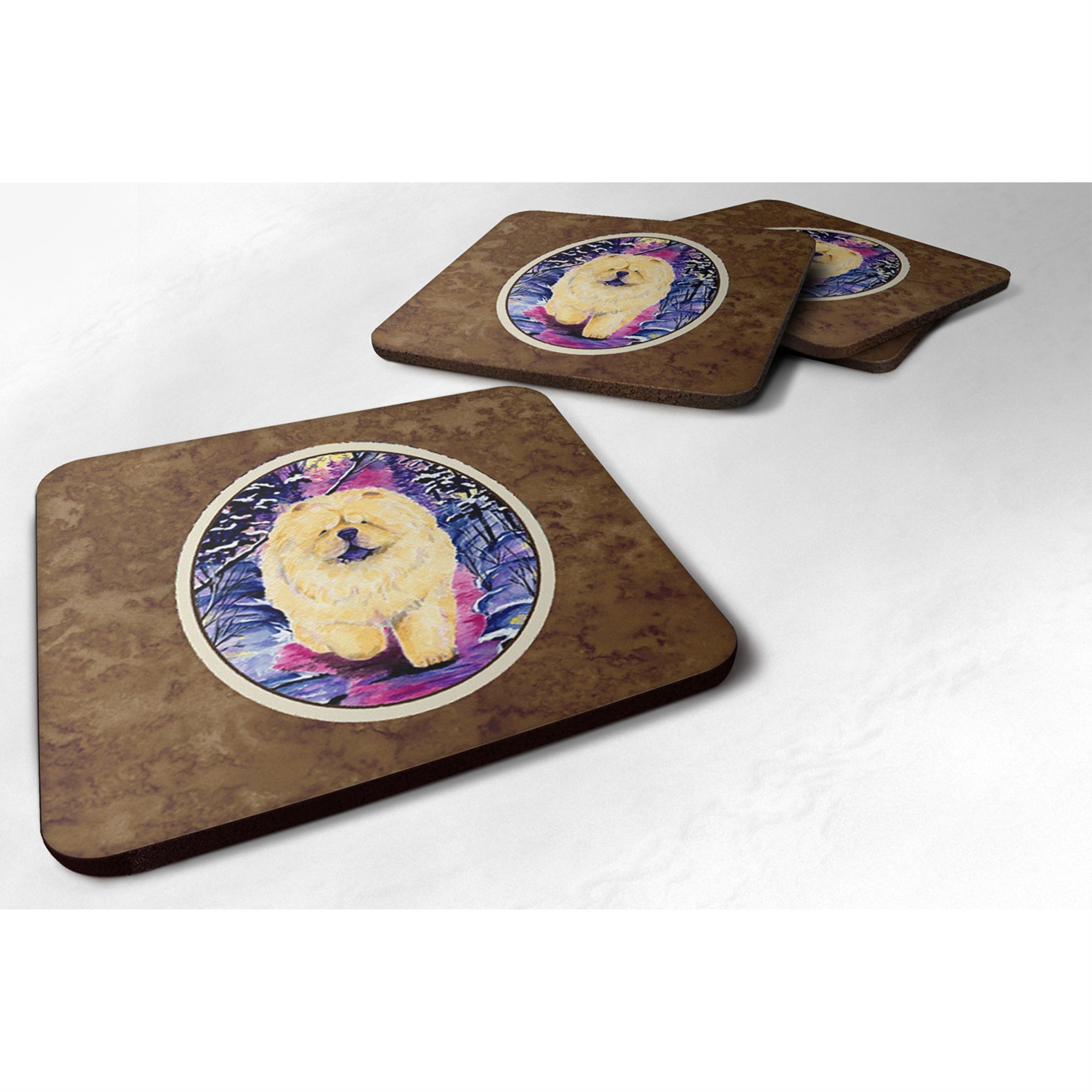 'Caroline'S Treasures Ss1005Fc Chow Chow Foam Coasters (Set Of 4), 3.5'''' H X 3.5'''' W, Multicolor''