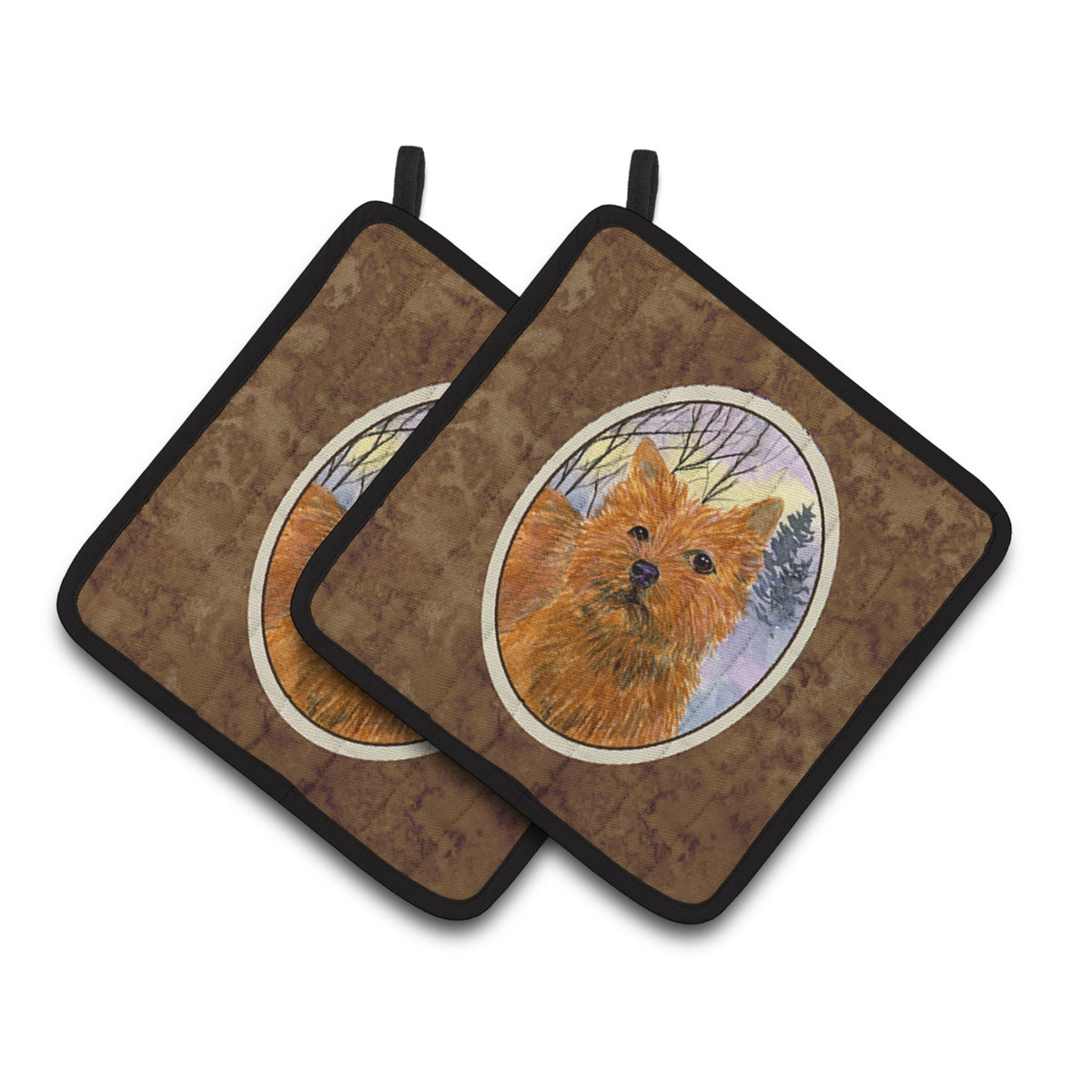 'Caroline'S Treasures Norwich Terrier Pair Of Pot Holders Ss1012Pthd, 7.5Hx7.5W, Multicolor''
