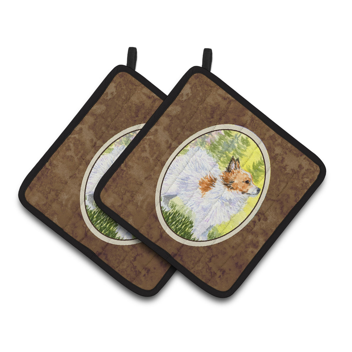 'Caroline'S Treasures Papillon Pair Of Pot Holders Ss1029Pthd, 7.5Hx7.5W, Multicolor''