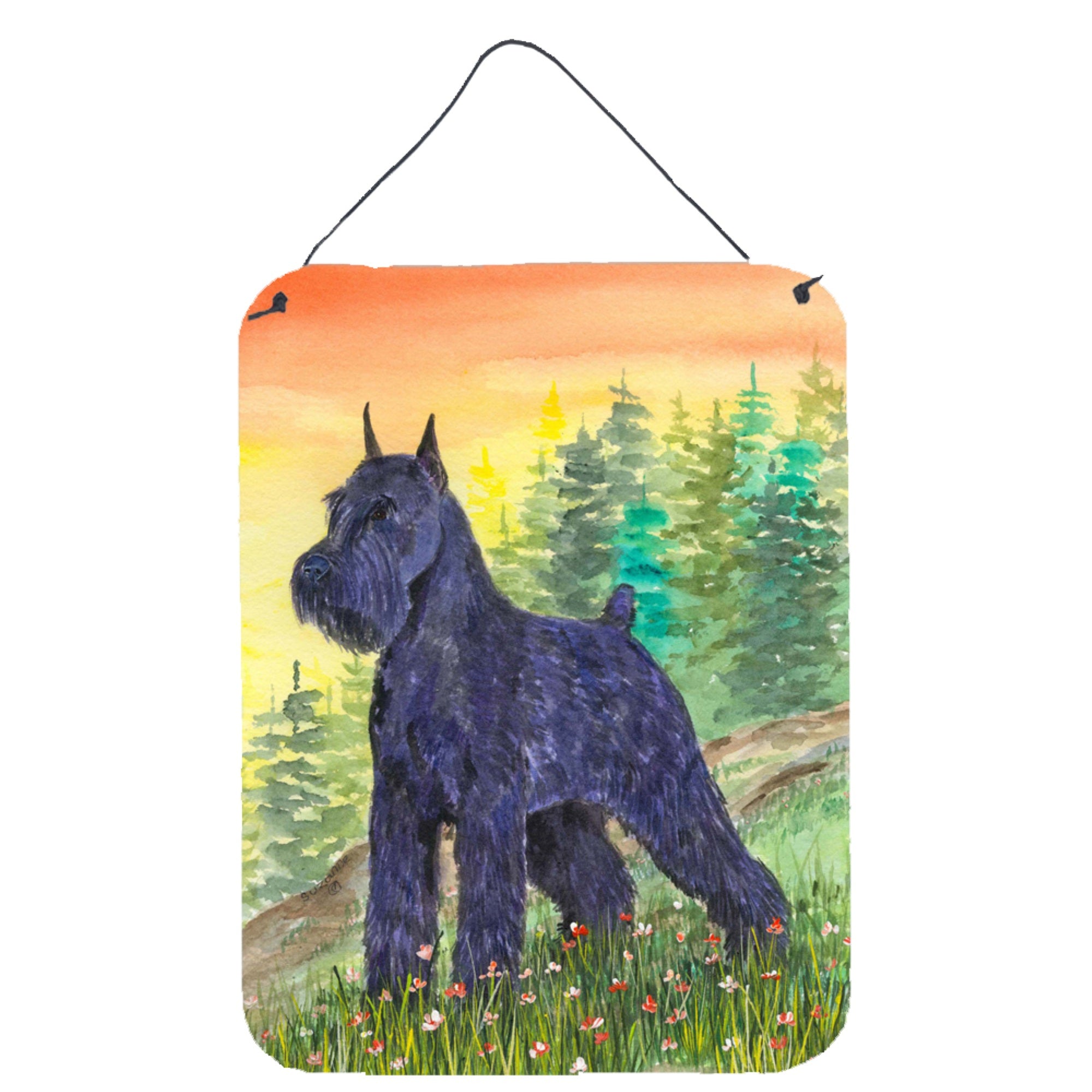 Carolines Treasures SS1051DS1216 Schnauzer Aluminium Metal Wall or Door Hanging Prints, 16 x 12, Multicolor