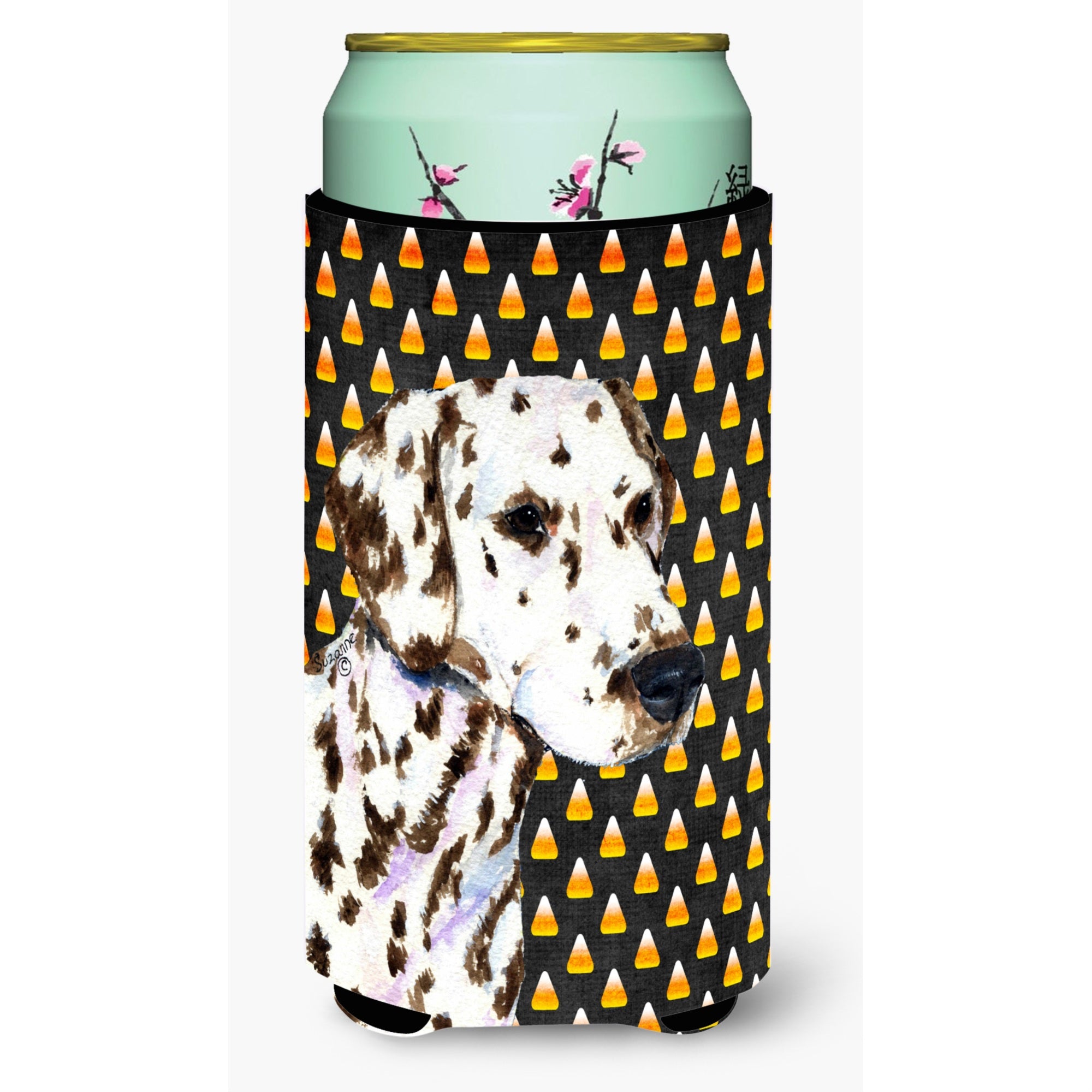Dalmatian Candy Corn Halloween Portrait  Tall Boy Beverage Insulator Beverage Insulator Hugger