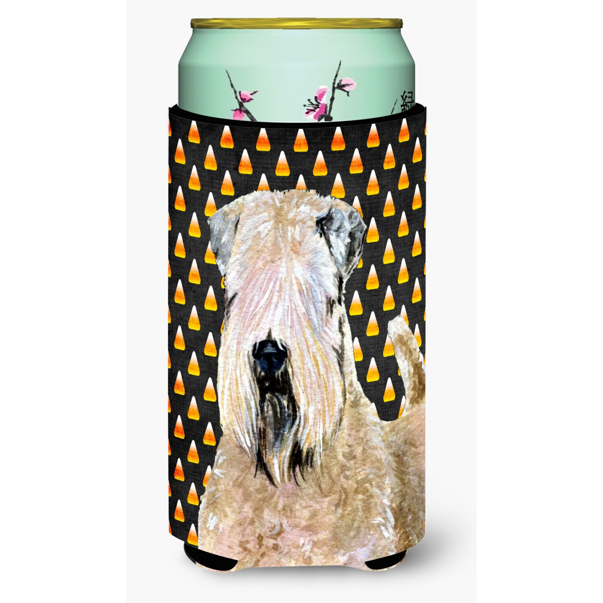 Wheaten Terrier Soft Coated   Halloween Portrait  Tall Boy Beverage Insulator Beverage Insulator Hugger