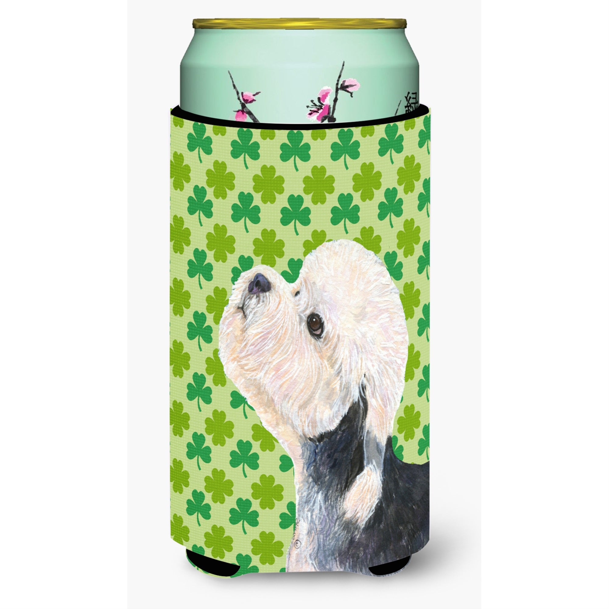 Dandie Dinmont Terrier St. Patrick'S Day Shamrock  Tall Boy Beverage Insulator Beverage Insulator Hugger