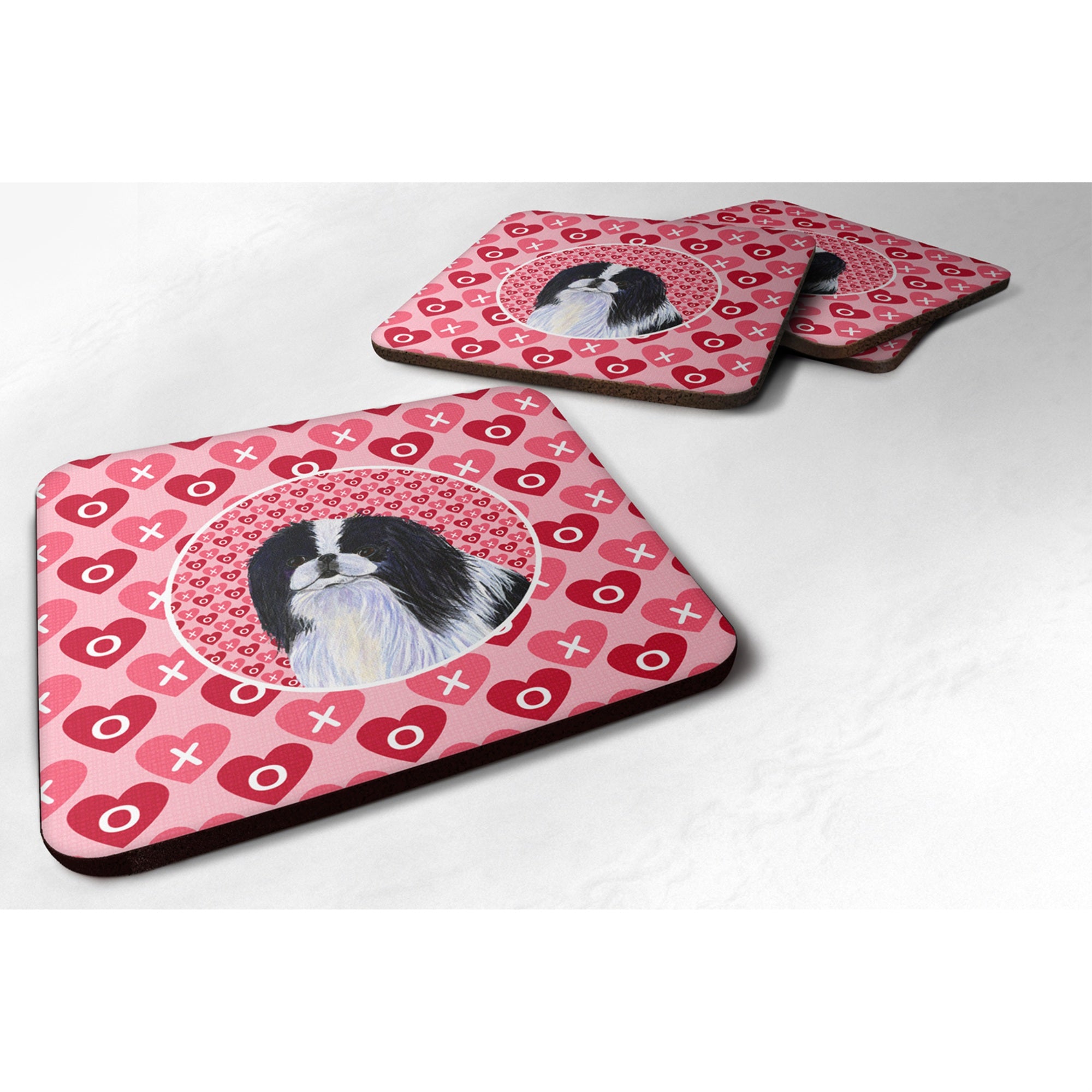 'Caroline'S Treasures Ss4467Fc Japanese Chin Foam Coasters (Set Of 4), 3.5'''' H X 3.5'''' W, Multicolor''