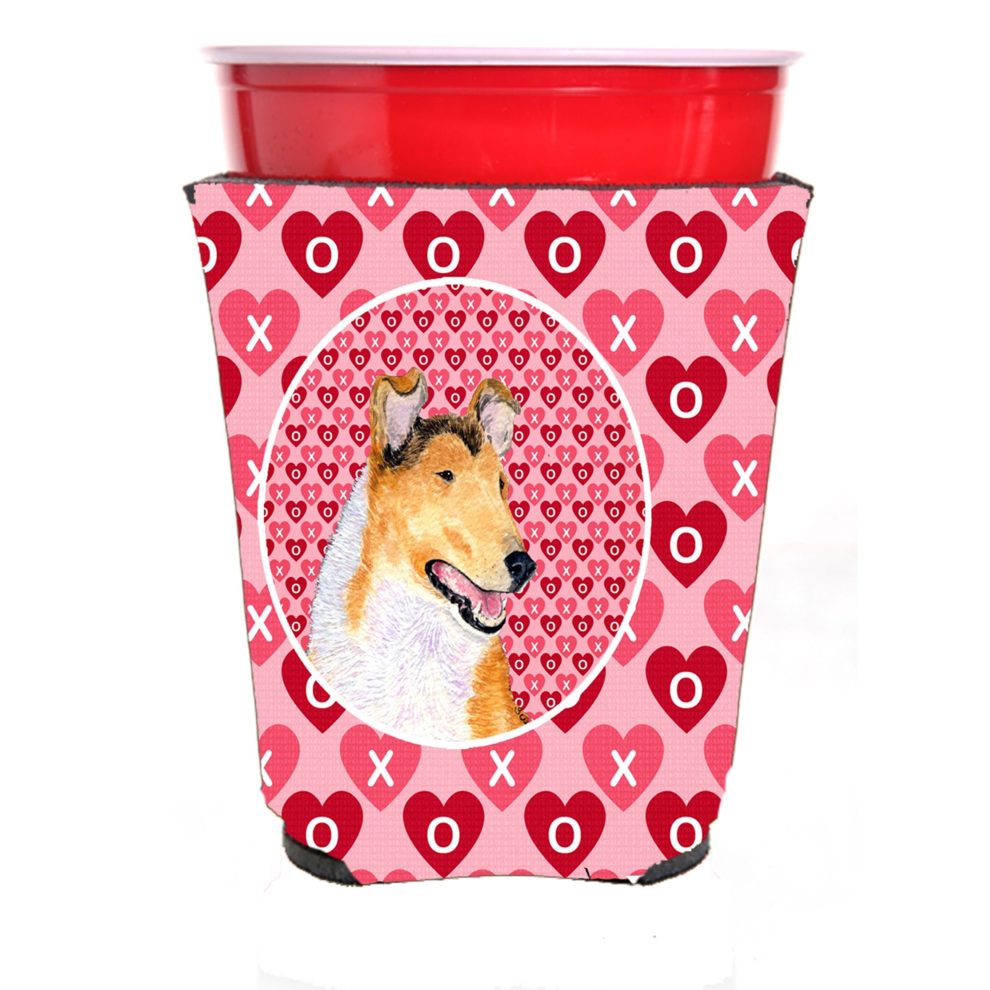 Collie Smooth  Red Solo Cup Beverage Insulator Hugger