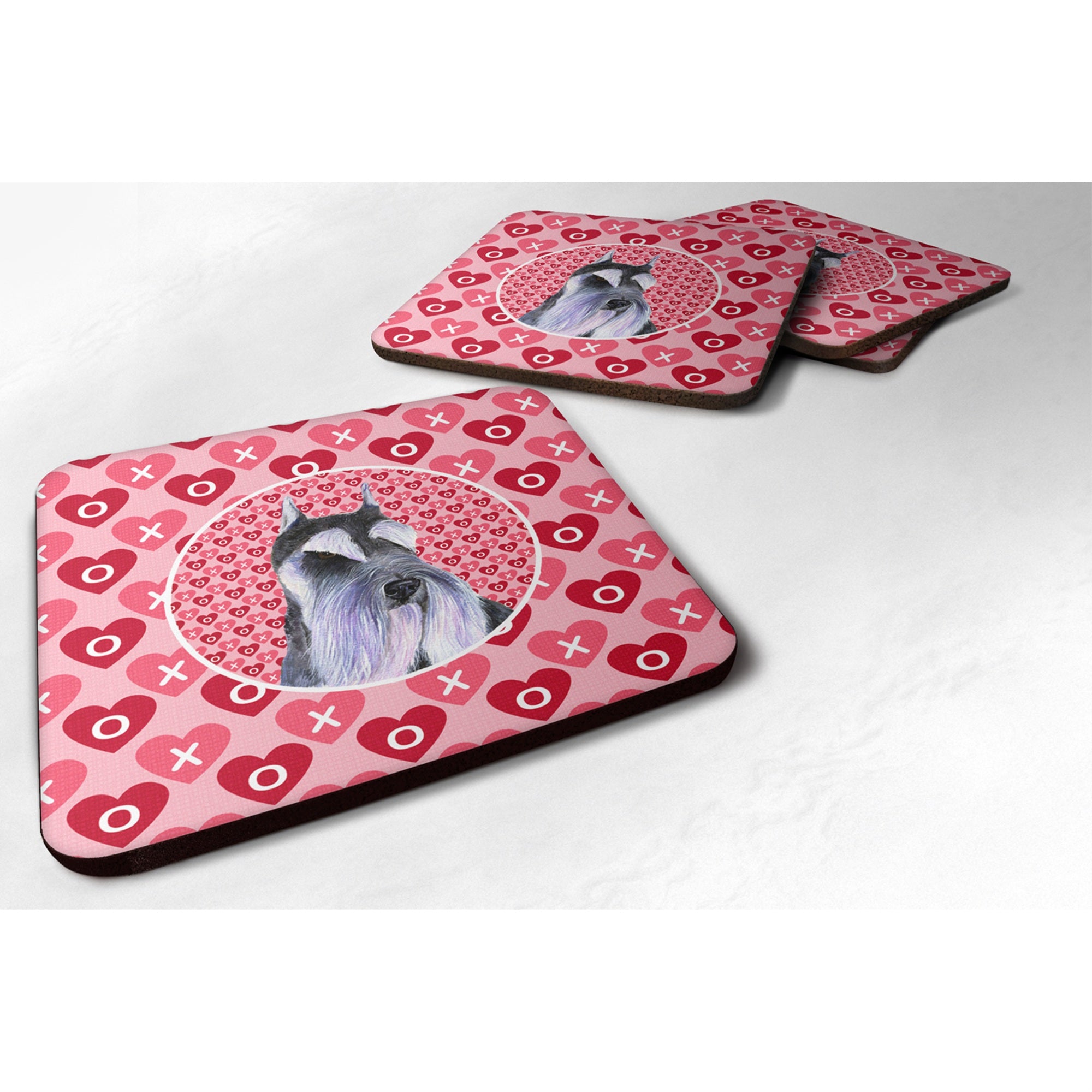 'Caroline'S Treasures Ss4477Fc Schnauzer Foam Coasters (Set Of 4), 3.5'''' H X 3.5'''' W, Multicolor''