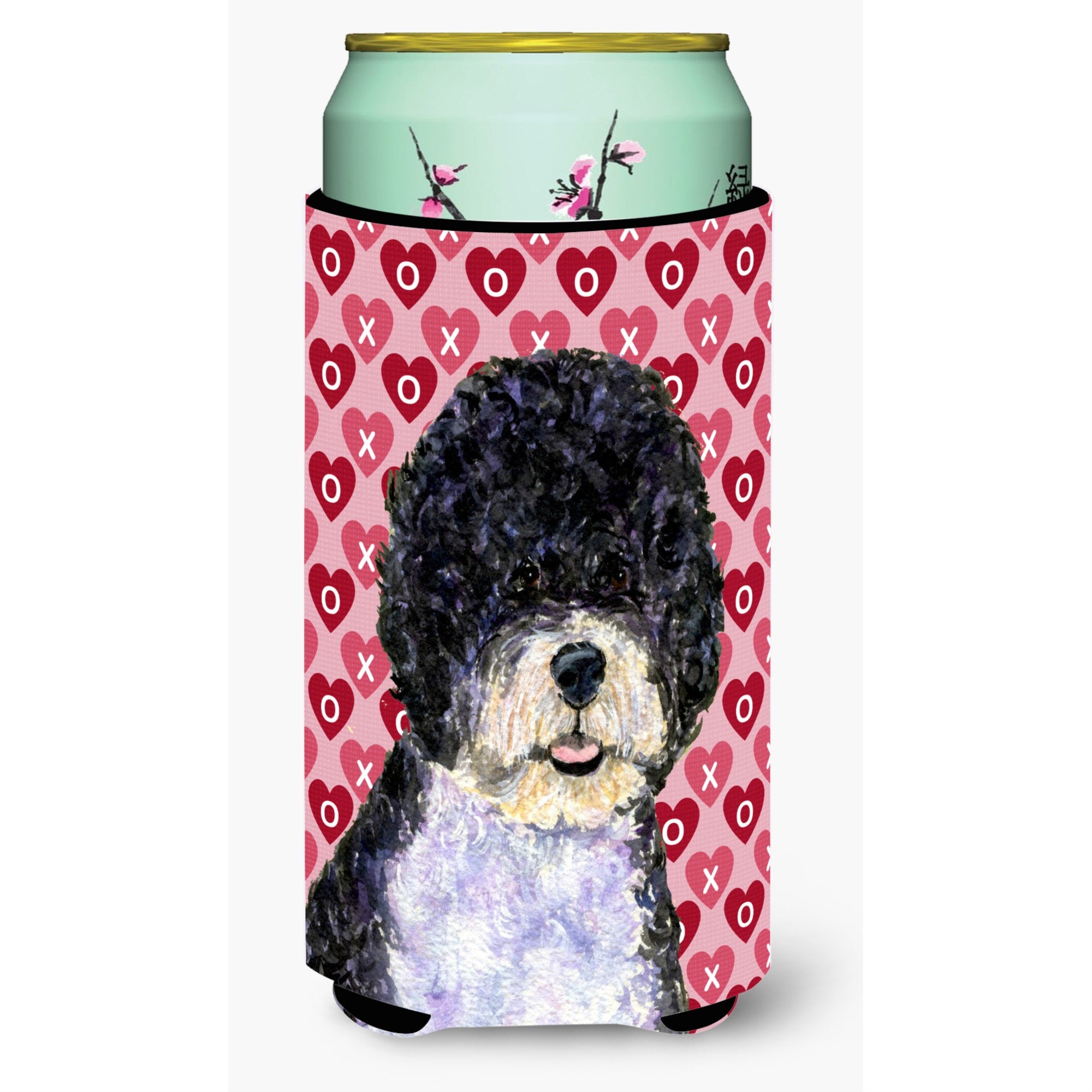 Portuguese Water Dog Hearts Love Valentines Day  Tall Boy Beverage Insulator Beverage Insulator Hugger