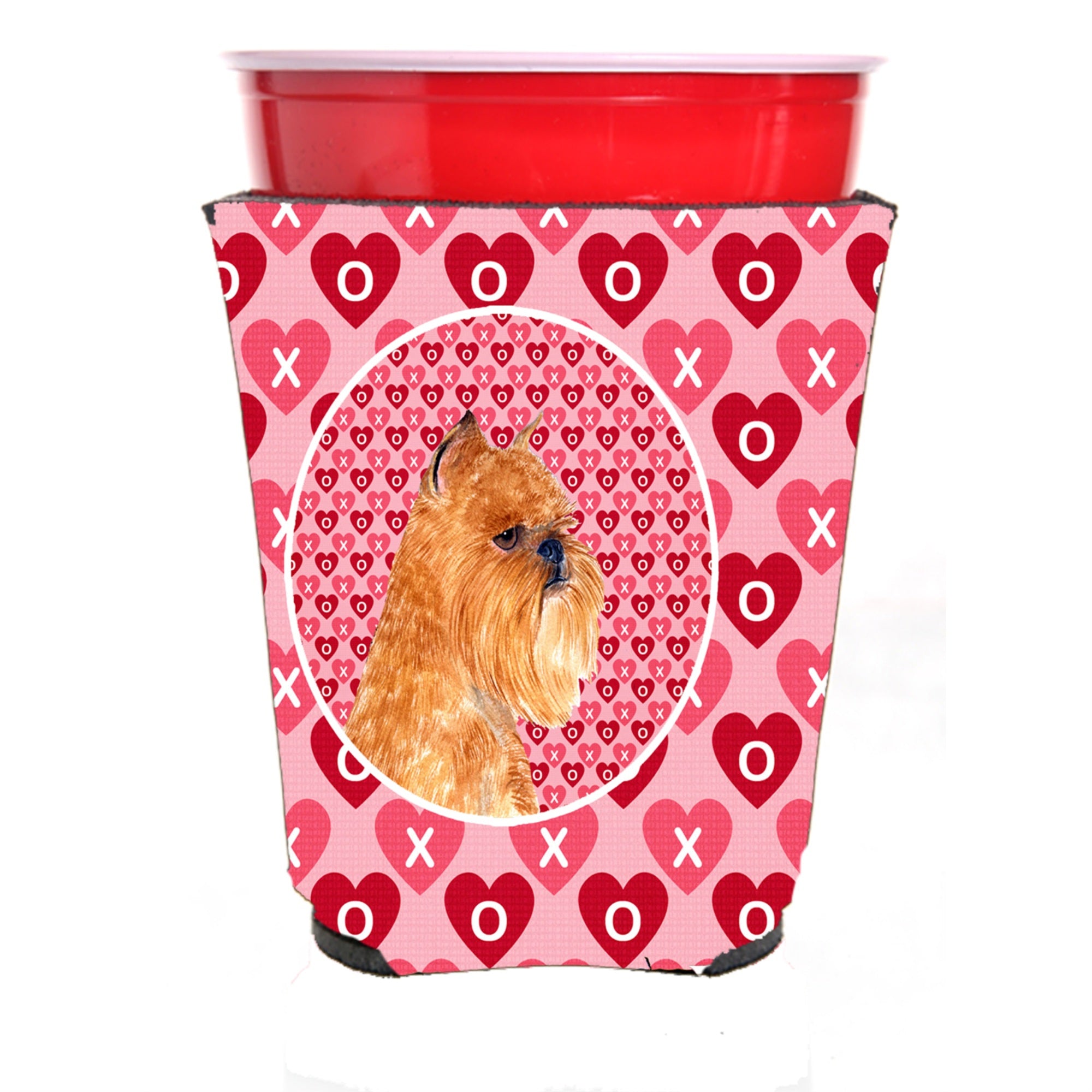 Brussels Griffon  Red Solo Cup Beverage Insulator Hugger