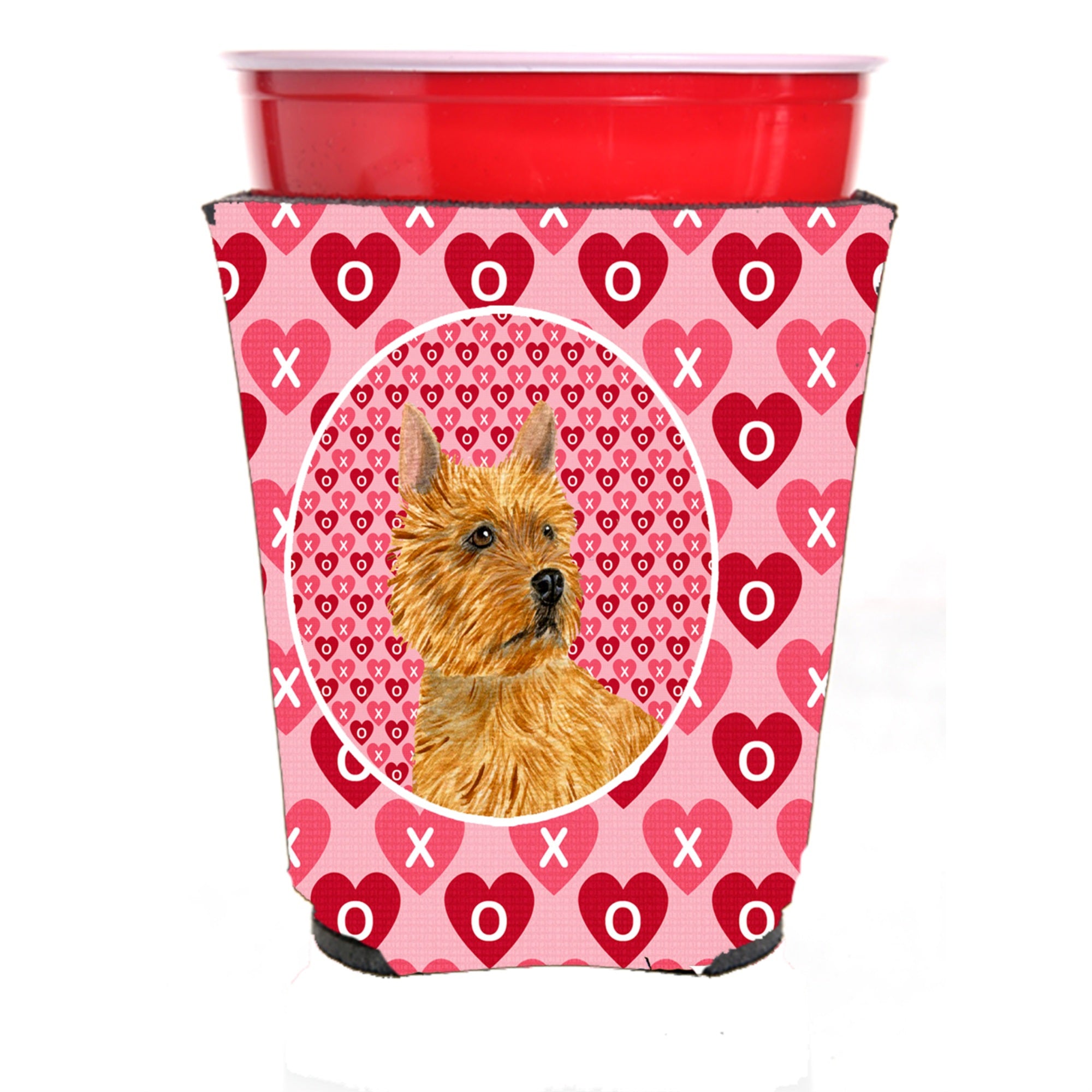 Norwich Terrier  Red Solo Cup Beverage Insulator Hugger