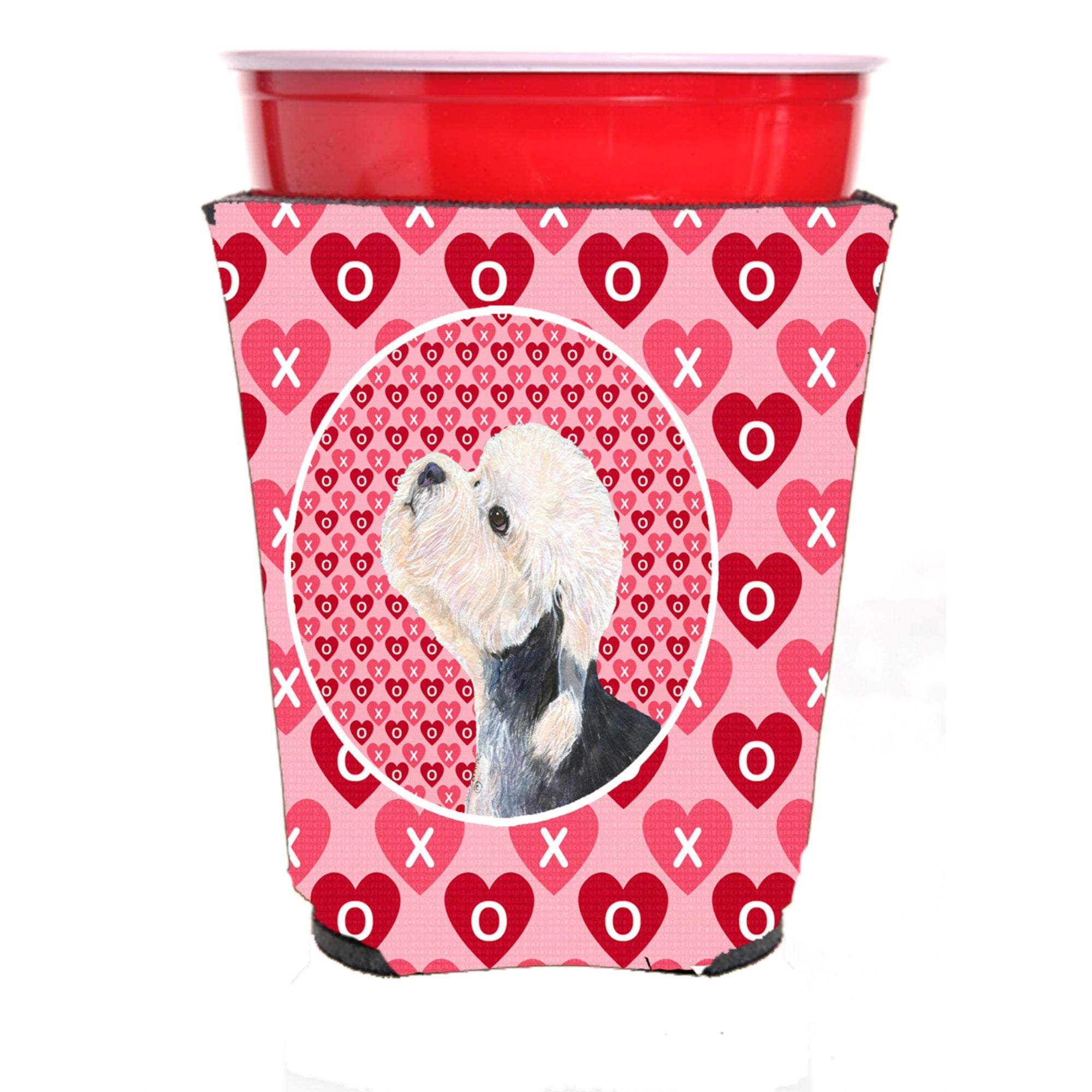 Dandie Dinmont Terrier  Red Solo Cup Beverage Insulator Hugger