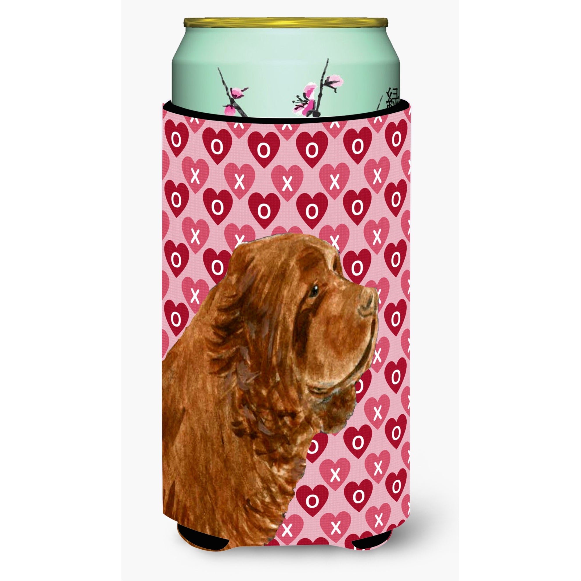 Sussex Spaniel Hearts Love Valentines Day  Tall Boy Beverage Insulator Beverage Insulator Hugger