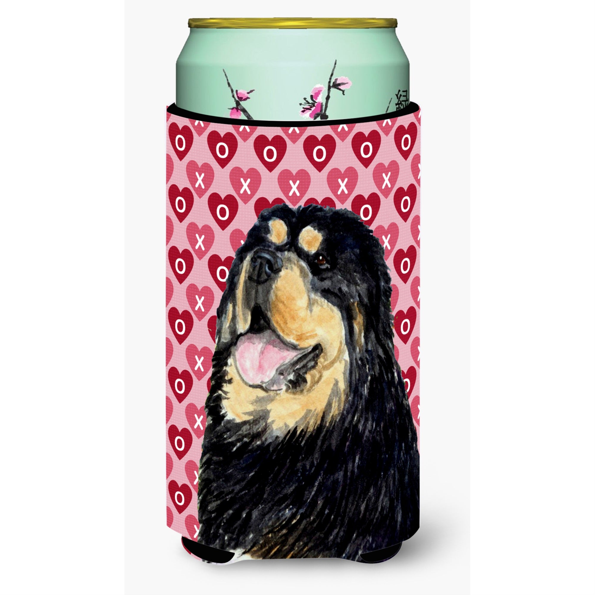 Tibetan Mastiff Hearts Love Valentines Day  Tall Boy Beverage Insulator Beverage Insulator Hugger