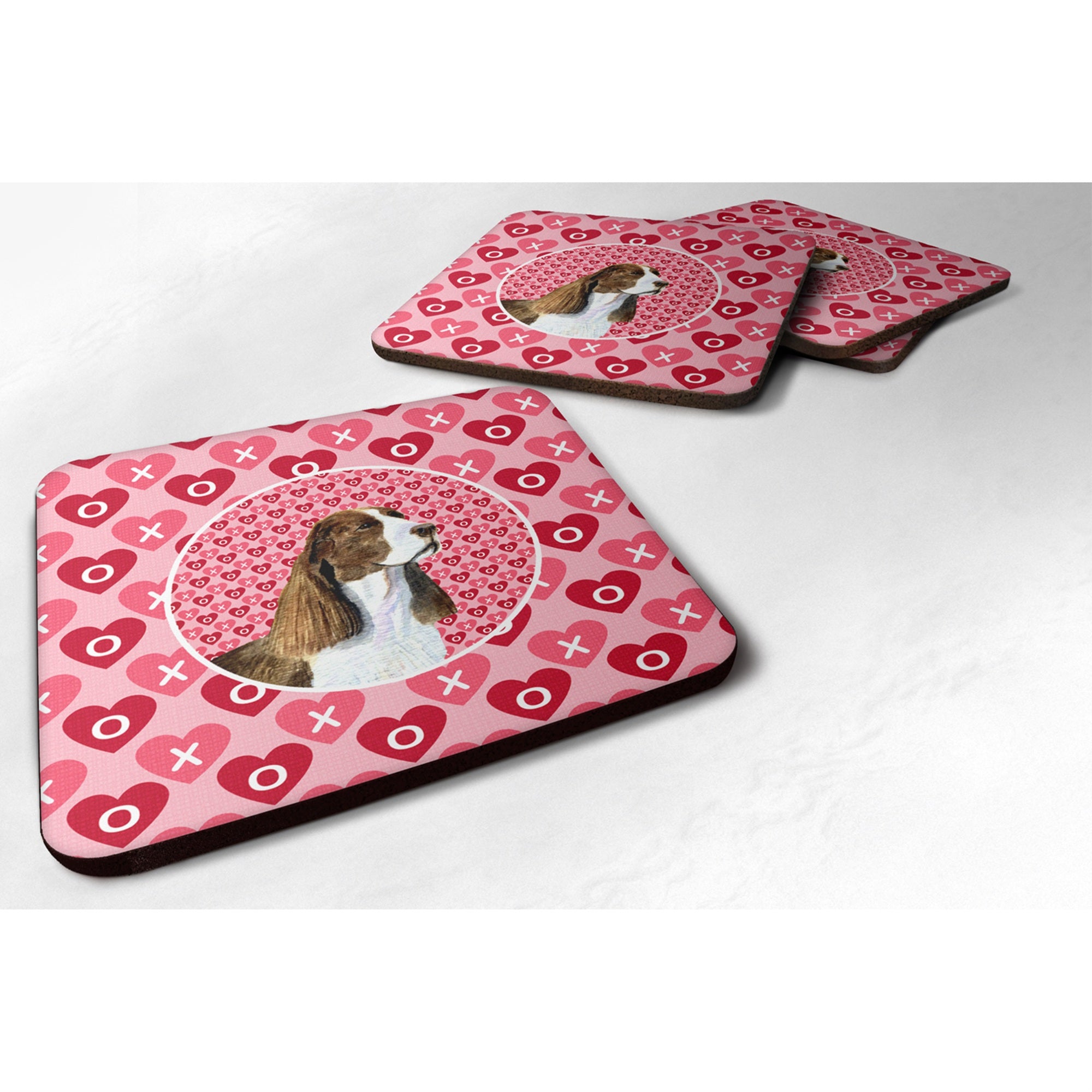 Carolines Treasures SS4513FC Springer Spaniel Foam Coasters (Set of 4) 3.5 H x 3.5 W Multicolor