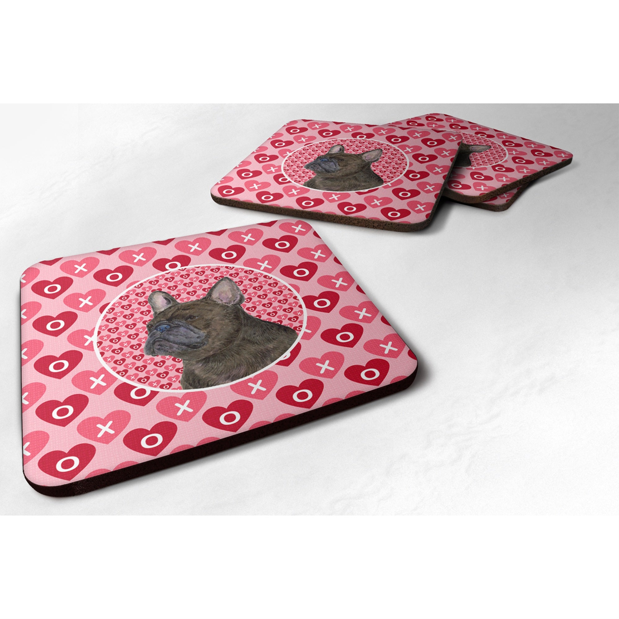 Carolines Treasures SS4519FC French Bulldog Foam Coasters (Set of 4) 3.5 H x 3.5 W Multicolor