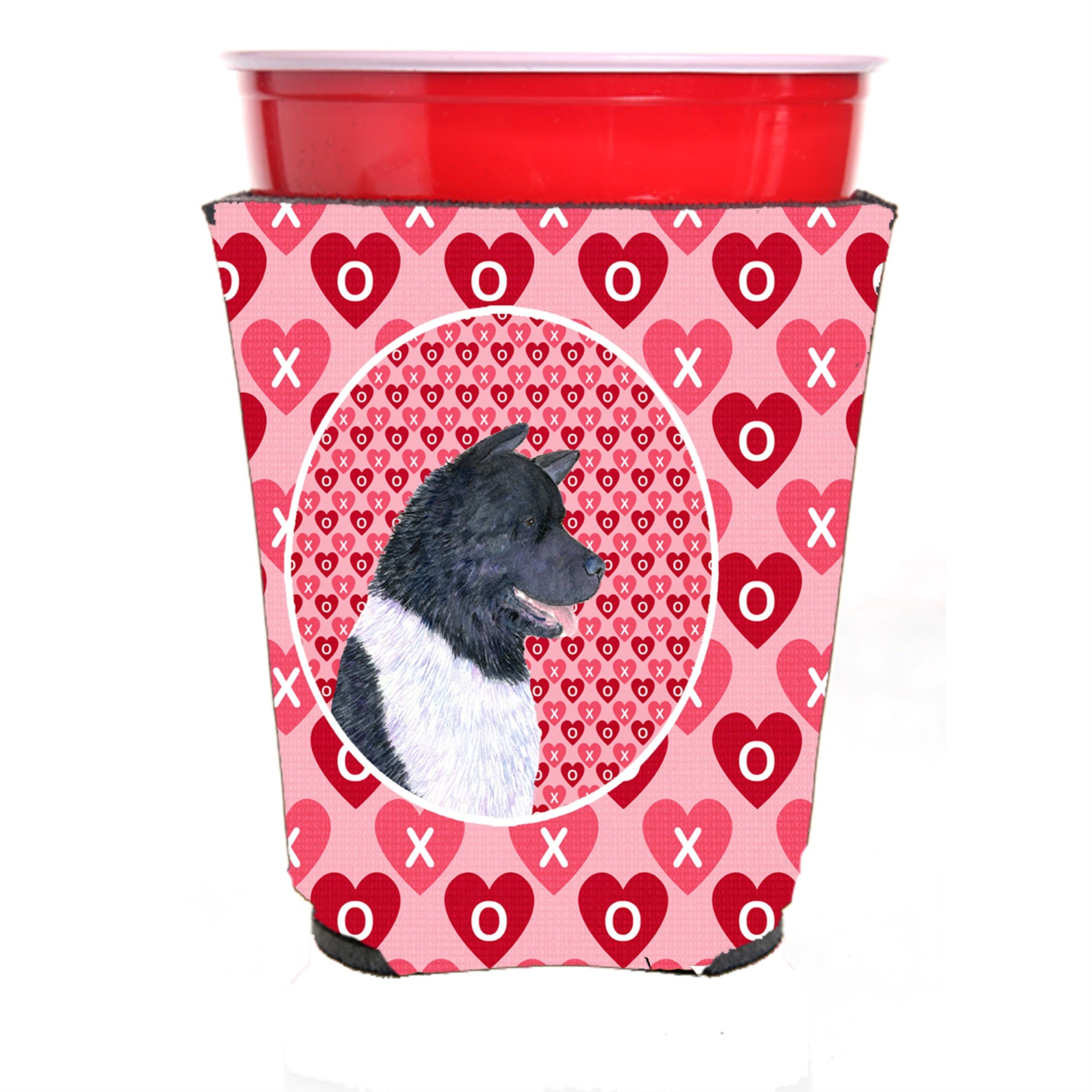 Akita  Red Solo Cup Beverage Insulator Hugger