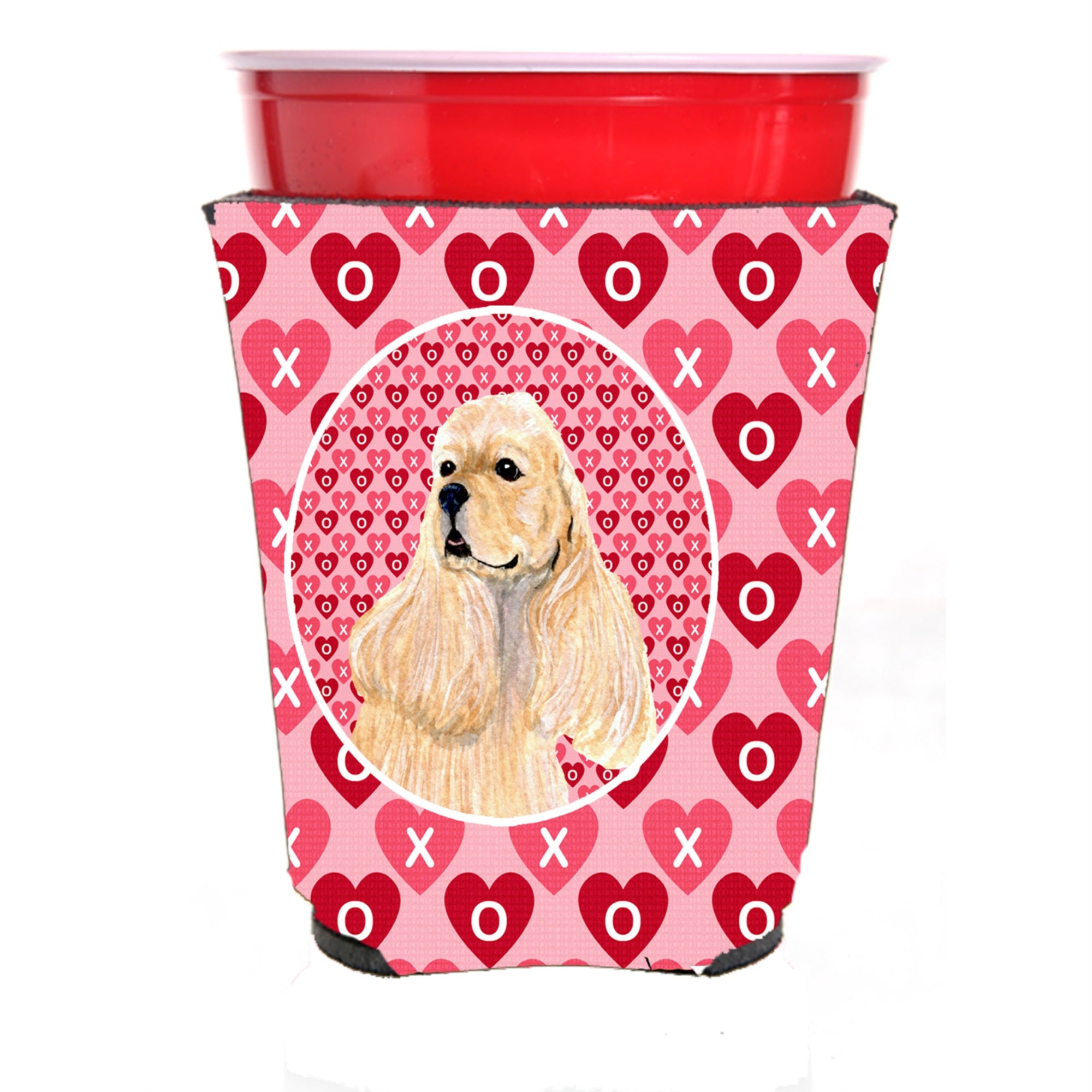 Cocker Spaniel  Red Solo Cup Beverage Insulator Hugger