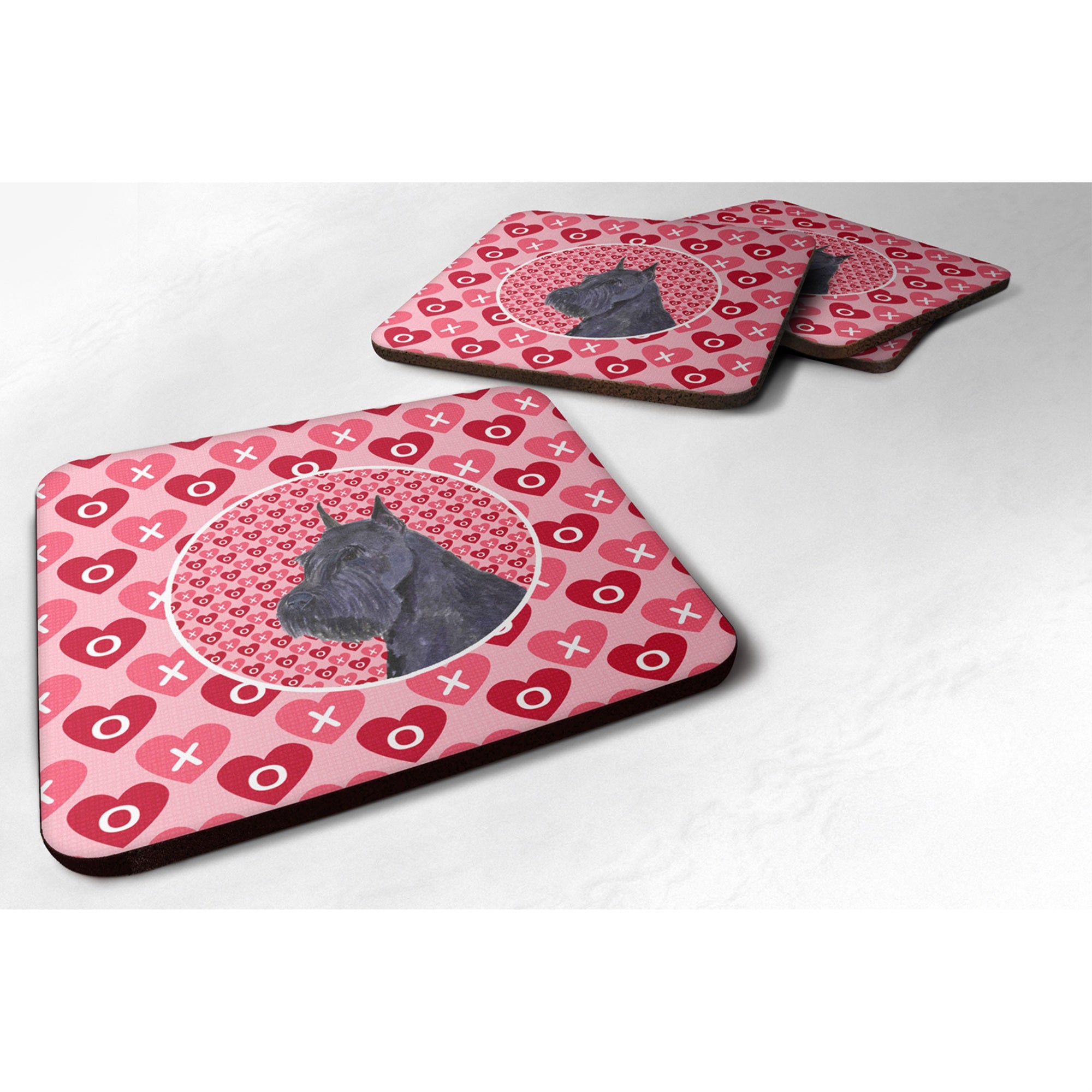 Carolines Treasures SS4523FC Schnauzer Foam Coasters (Set of 4) 3.5 H x 3.5 W Multicolor