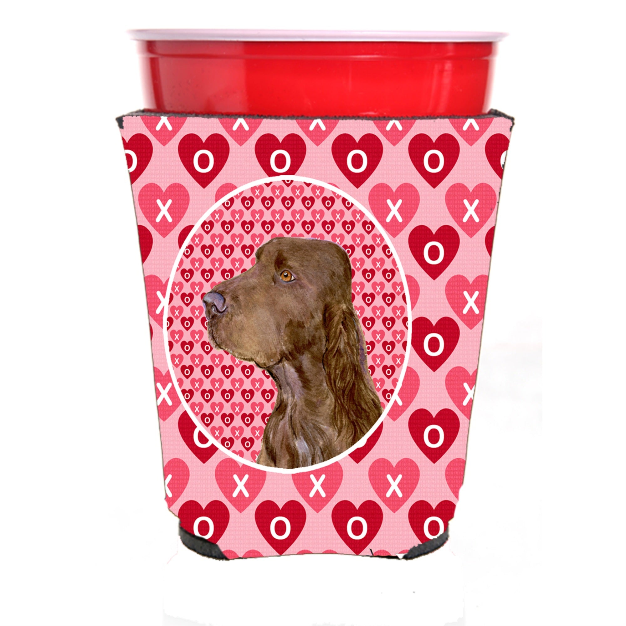 Field Spaniel  Red Solo Cup Beverage Insulator Hugger