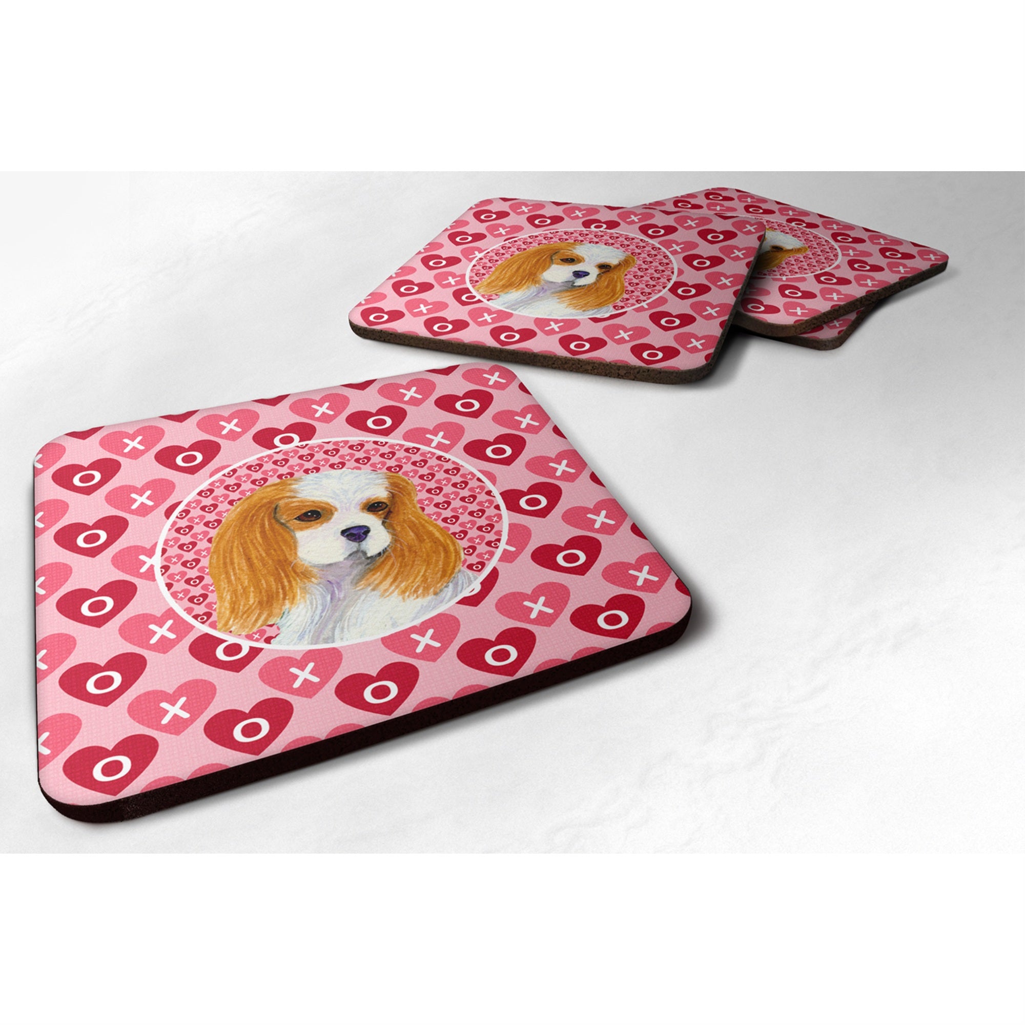 Carolines Treasures SS4527FC Cavalier Spaniel Foam Coasters (Set of 4) 3.5 H x 3.5 W Multicolor