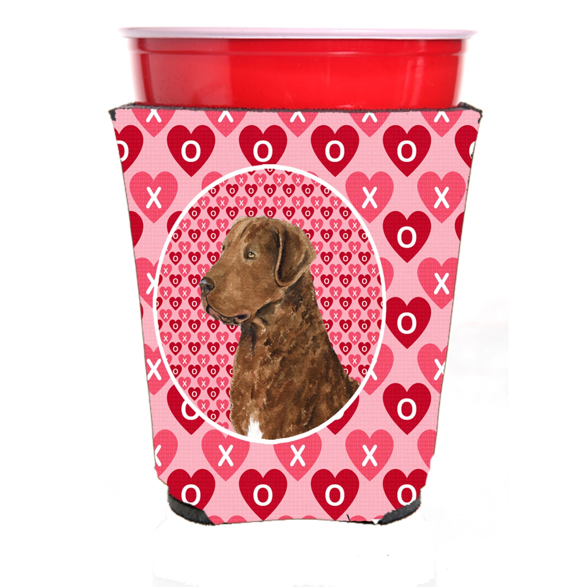 Chesapeake Bay Retriever  Red Solo Cup Beverage Insulator Hugger