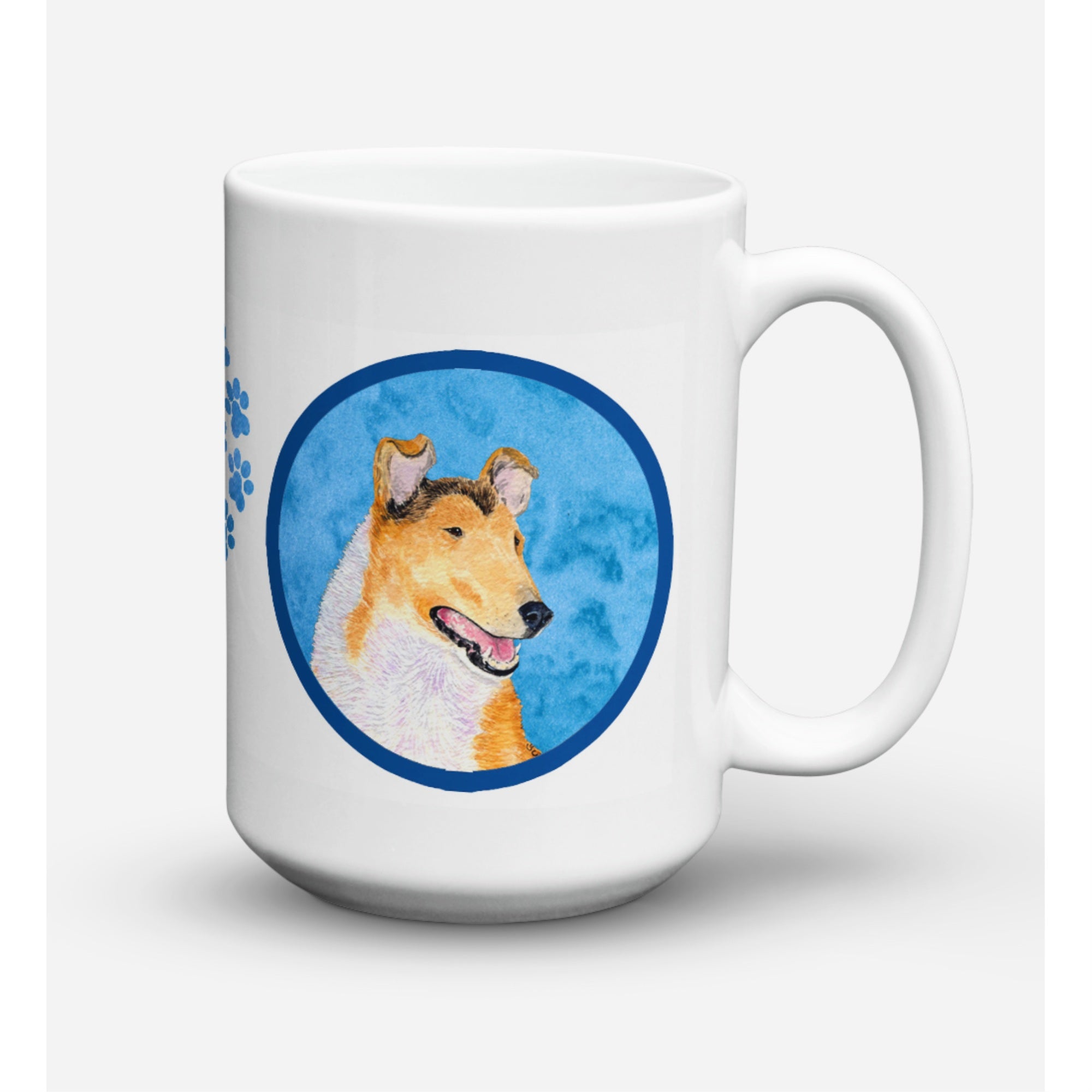 Carolines Treasures SS4746BUCM15 Collie Smooth Microwavable Ceramic Coffee Mug 15 oz Multicolor