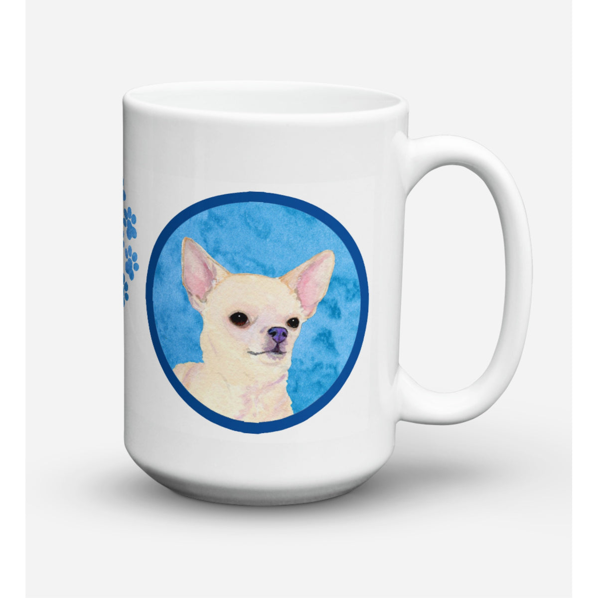'Caroline's Treasures SS4748-BU-CM15 Chihuahua Microwavable Ceramic Coffee Mug, 15 oz, Multicolor''
