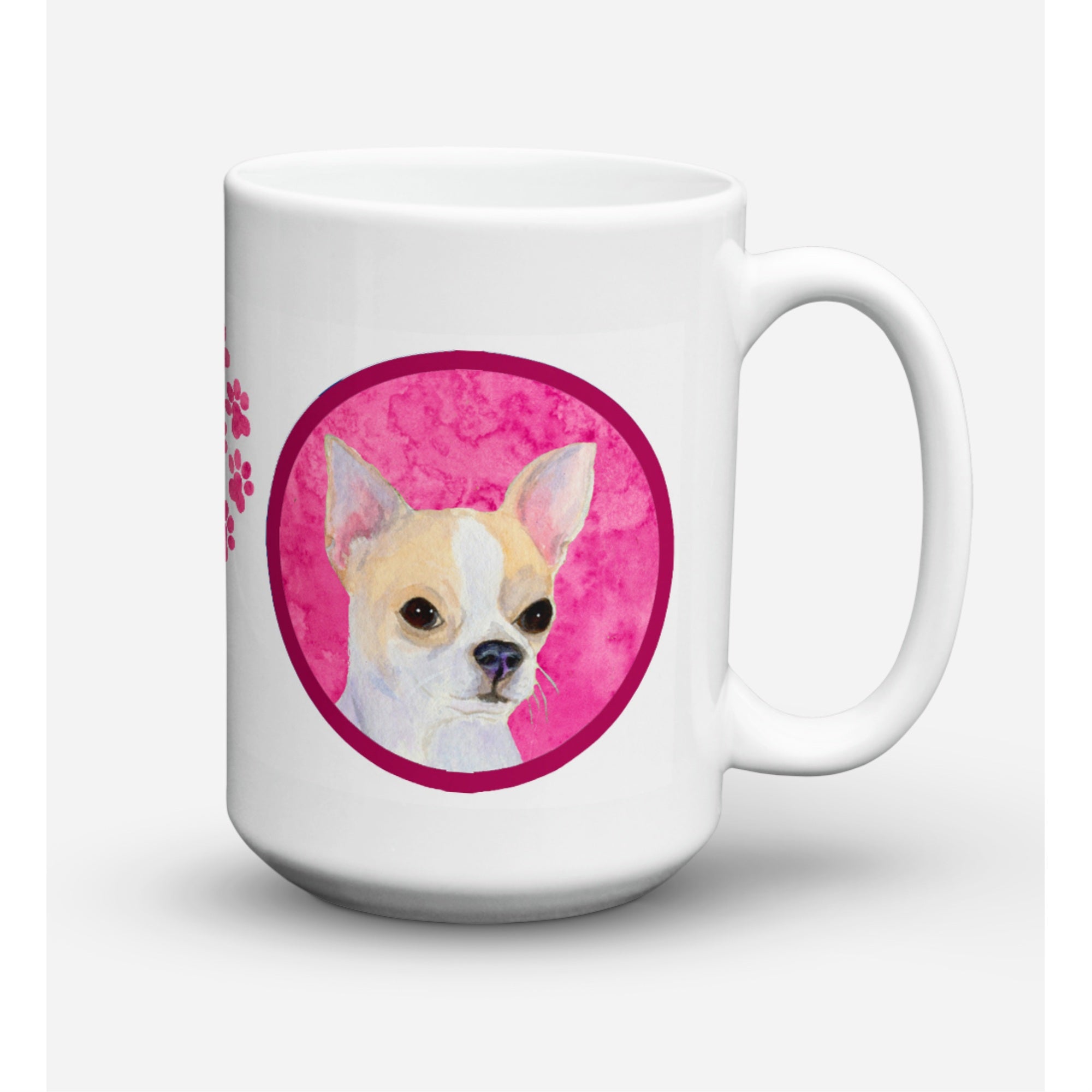'Caroline's Treasures SS4749-PK-CM15 Chihuahua Microwavable Ceramic Coffee Mug, 15 oz, Multicolor''