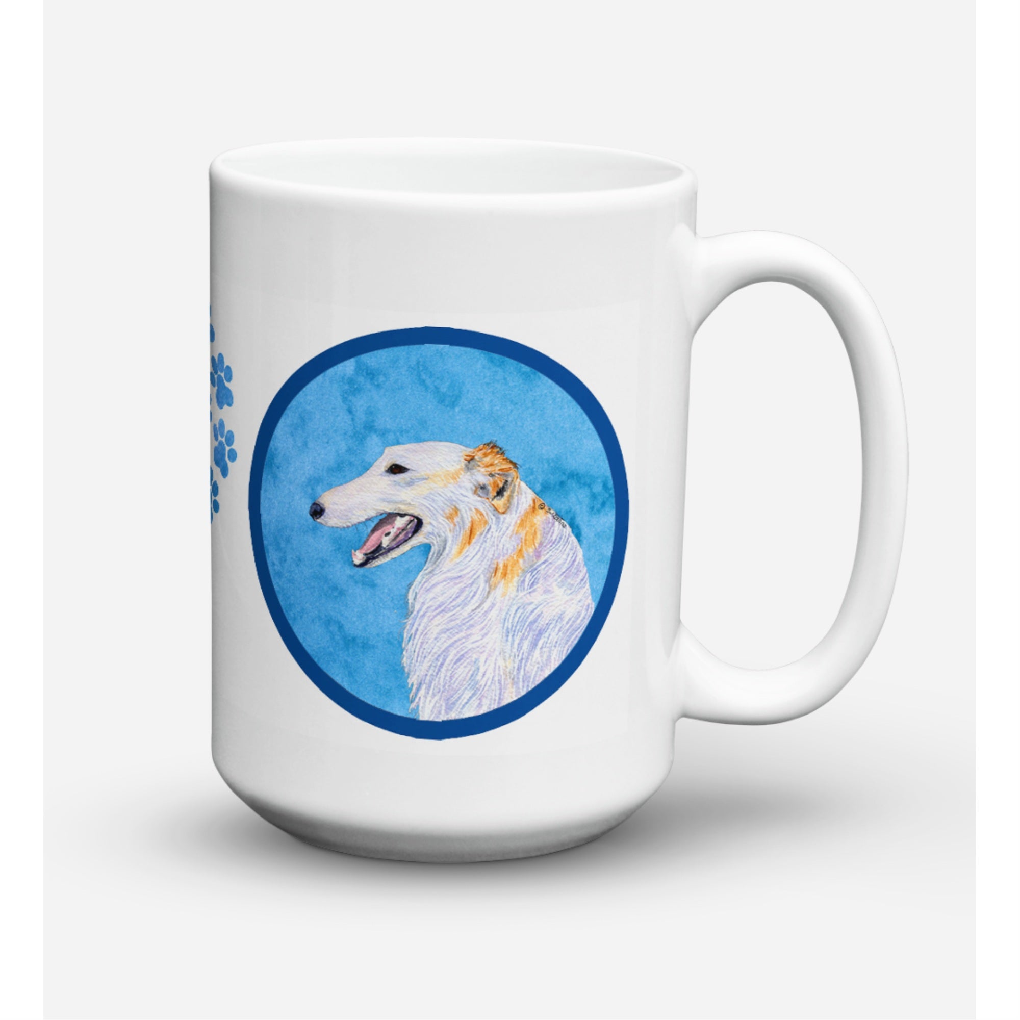 Carolines Treasures SS4751BUCM15 Borzoi Dishwasher Safe Microwavable Ceramic Coffee Mug 15 oz Multicolor