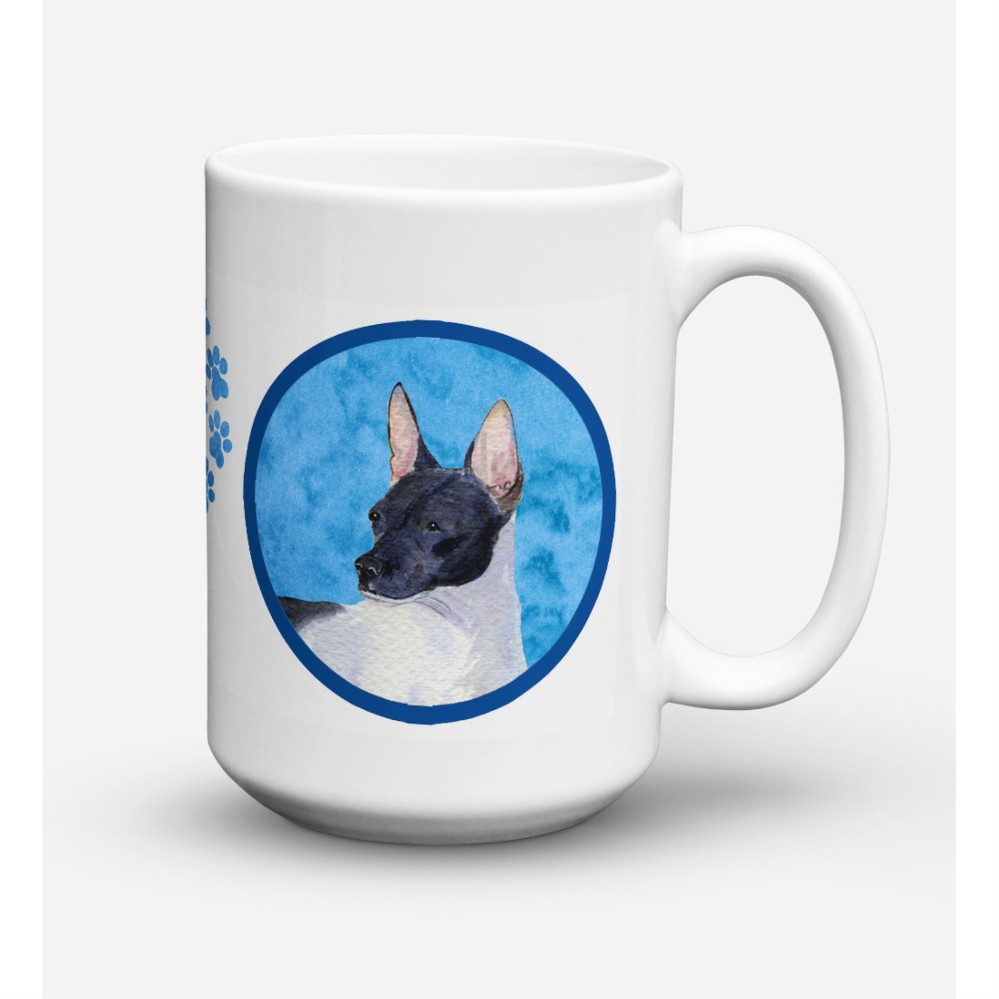 Carolines Treasures SS4756BUCM15 Rat Terrier Microwavable Ceramic Coffee Mug 15 oz Multicolor