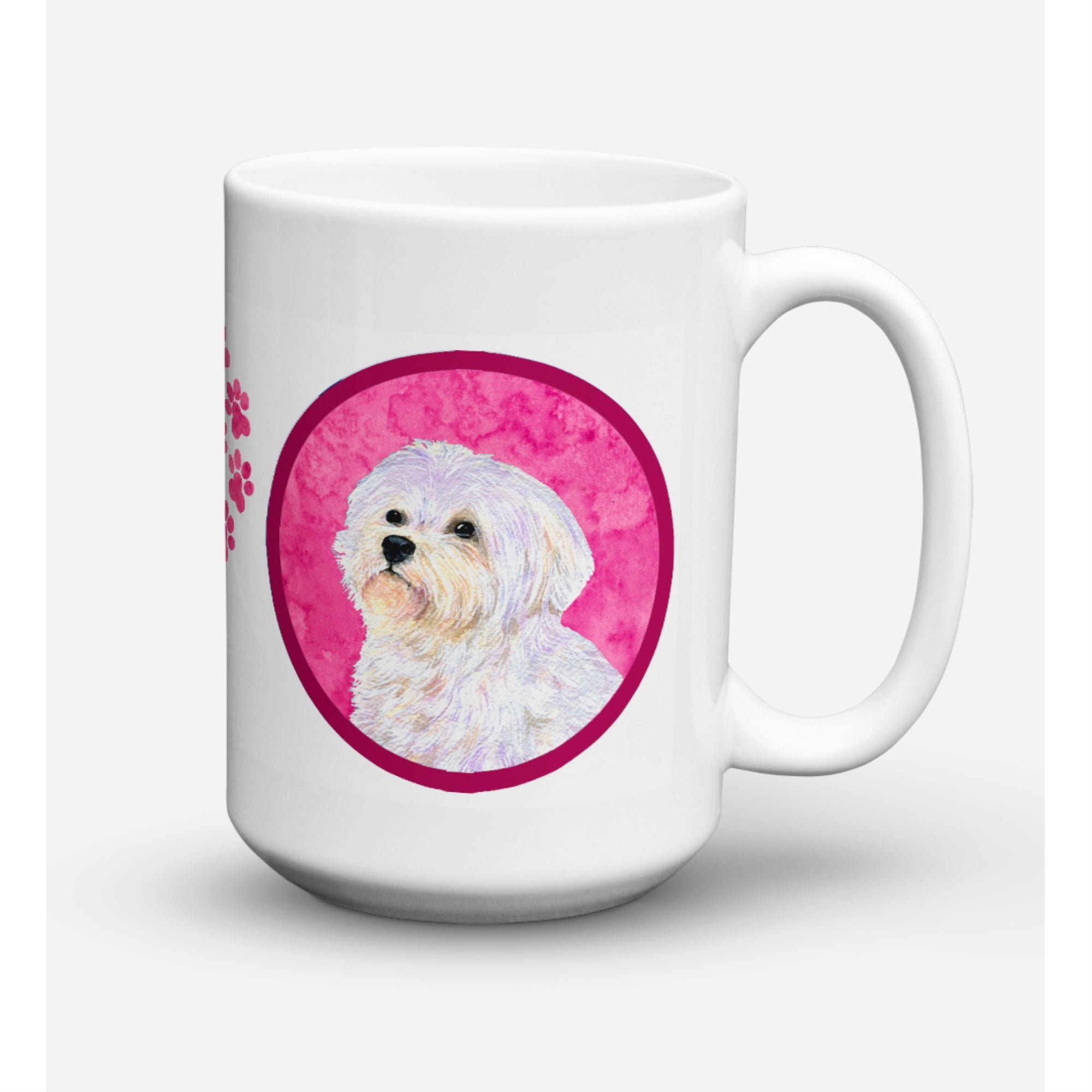 Carolines Treasures SS4757PKCM15 Maltese Dishwasher Safe Microwavable Ceramic Coffee Mug 15 oz Multicolor