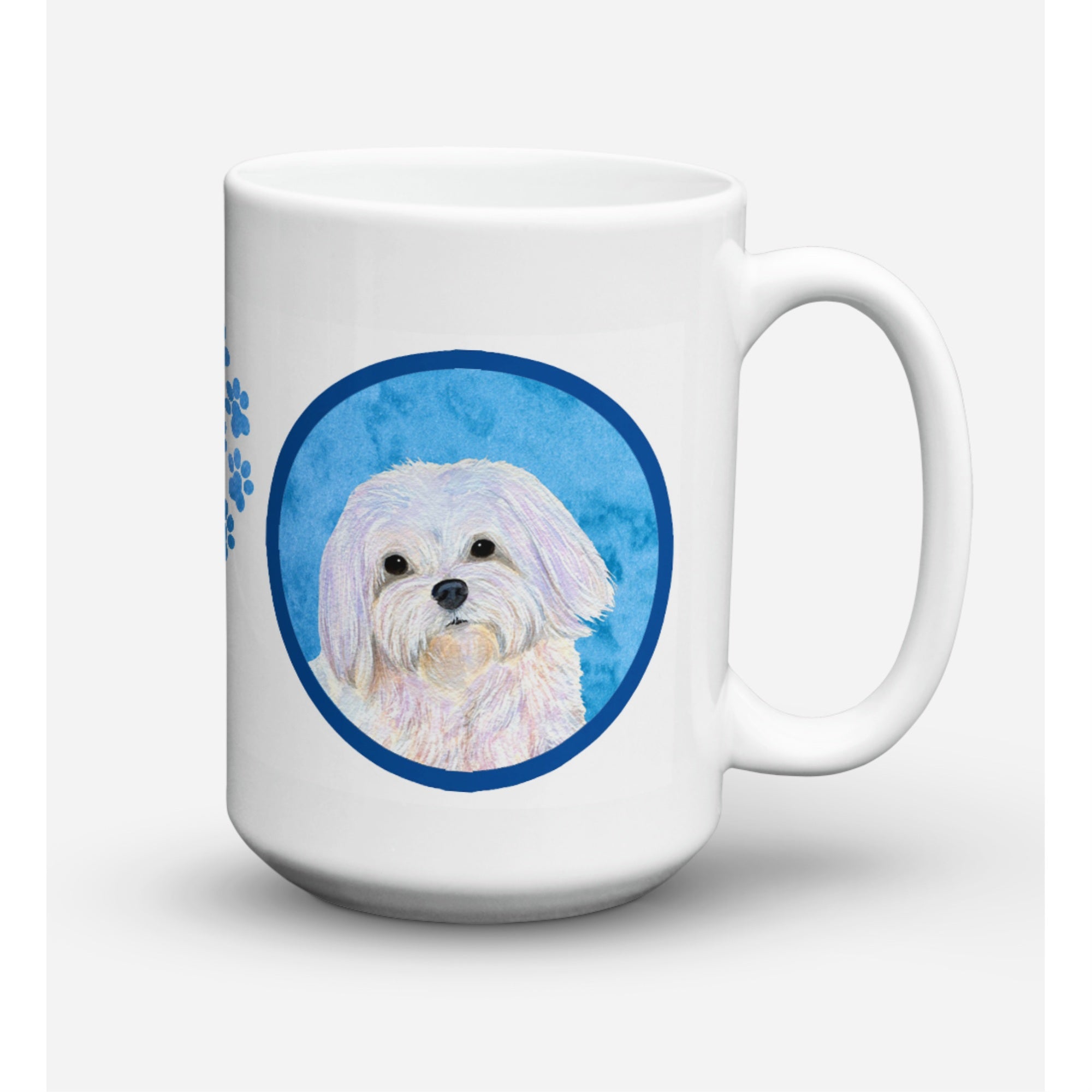 Carolines Treasures SS4758BUCM15 Maltese Dishwasher Safe Microwavable Ceramic Coffee Mug 15 oz Multicolor