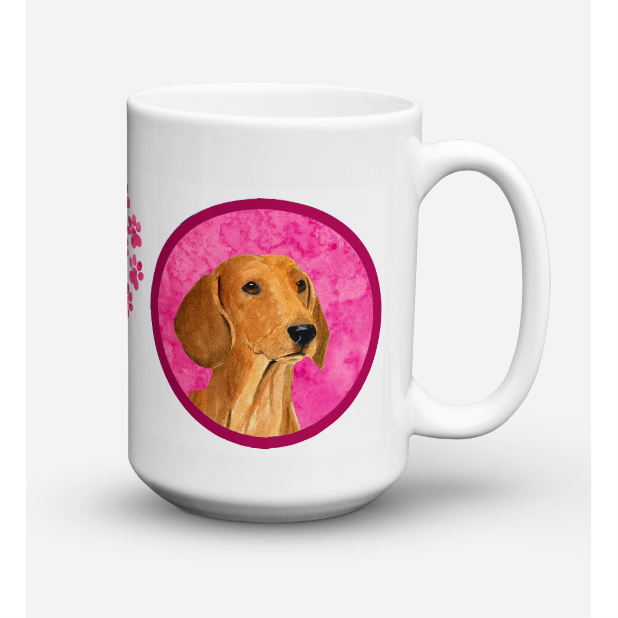 Carolines Treasures SS4763PKCM15 Dachshund Microwavable Ceramic Coffee Mug 15 oz Multicolor