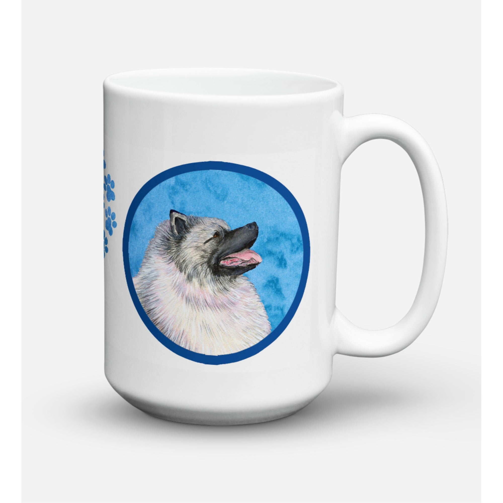 Carolines Treasures SS4764BUCM15 Keeshond Microwavable Ceramic Coffee Mug 15 oz Multicolor