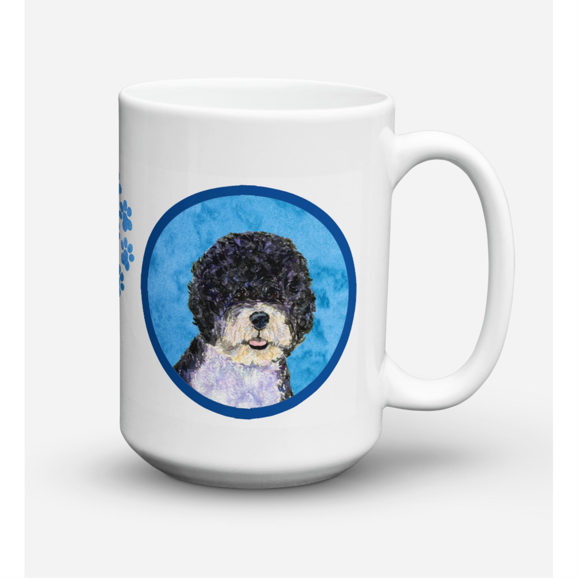 Carolines Treasures SS4766BUCM15 Portuguese Water Dog Microwavable Ceramic Coffee Mug 15 oz Multicolor