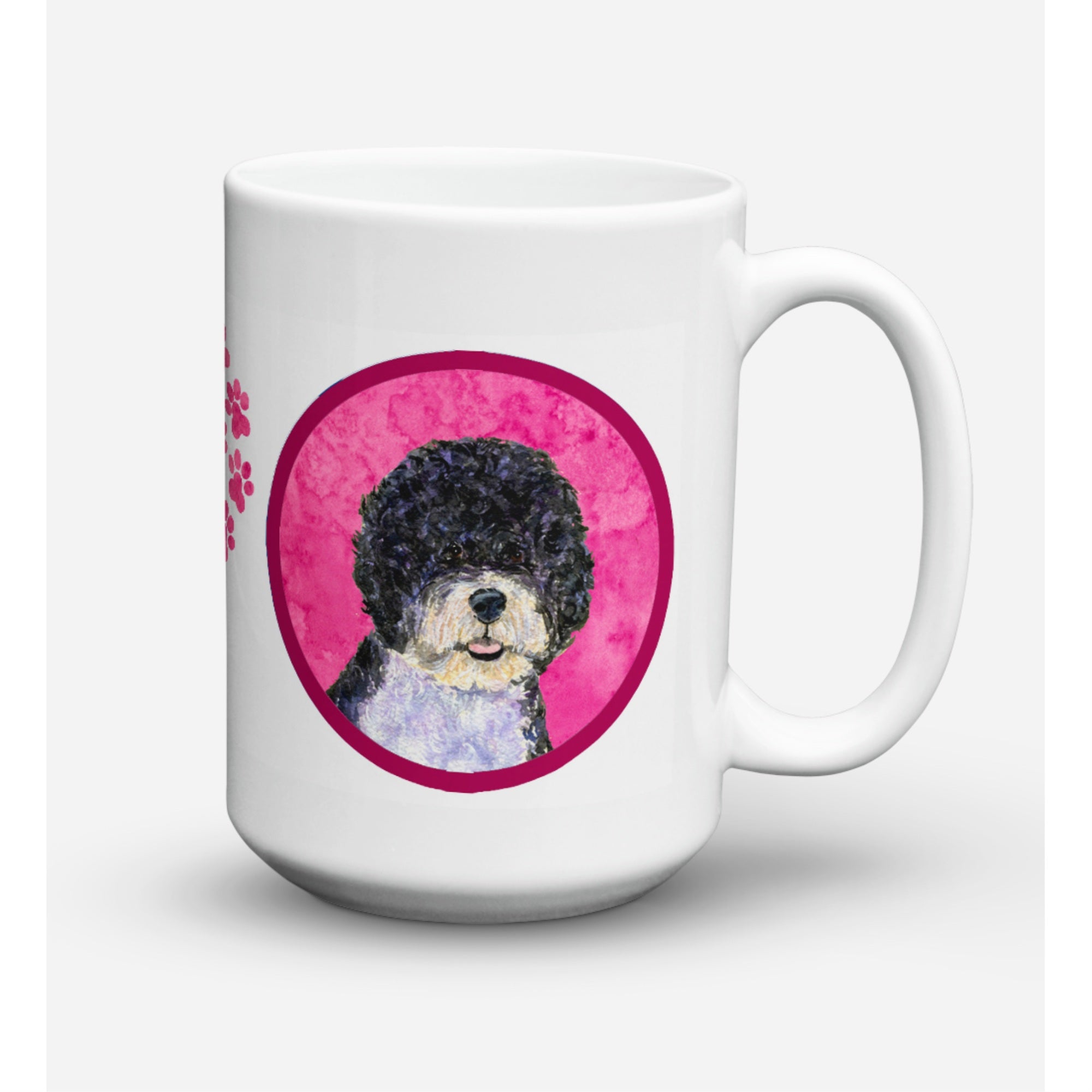 Carolines Treasures SS4766PKCM15 Portuguese Water Dog Microwavable Ceramic Coffee Mug 15 oz Multicolor
