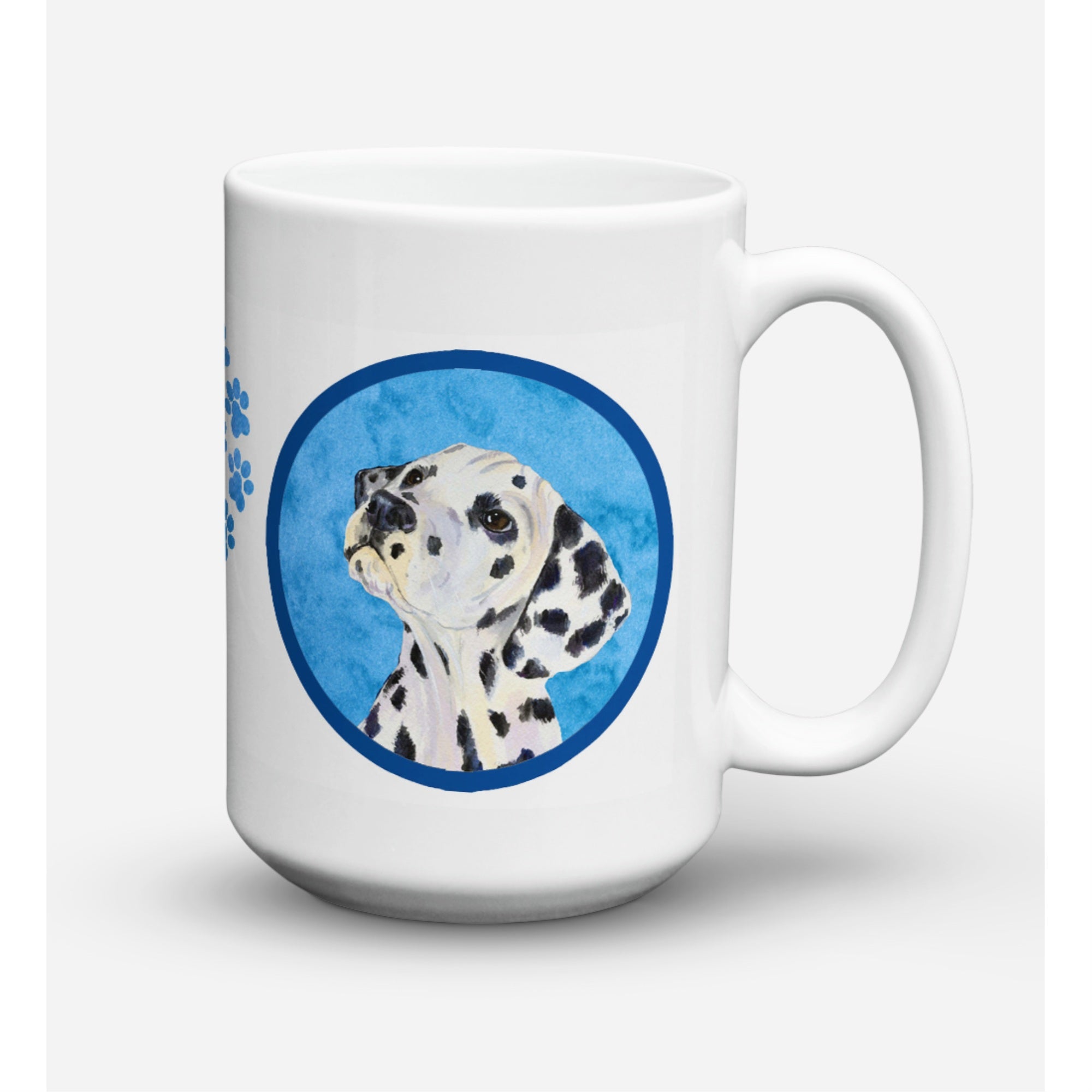 Carolines Treasures SS4768BUCM15 Dalmatian Microwavable Ceramic Coffee Mug 15 oz Multicolor