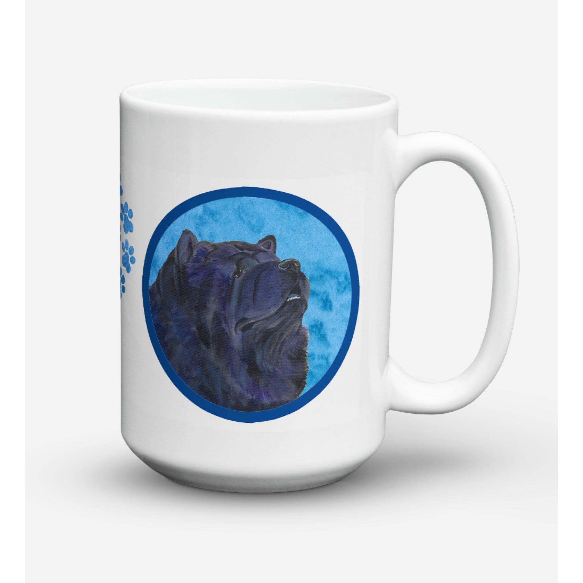 'Caroline's Treasures SS4777-BU-CM15 Chow Chow Microwavable Ceramic Coffee Mug, 15 oz, Multicolor''