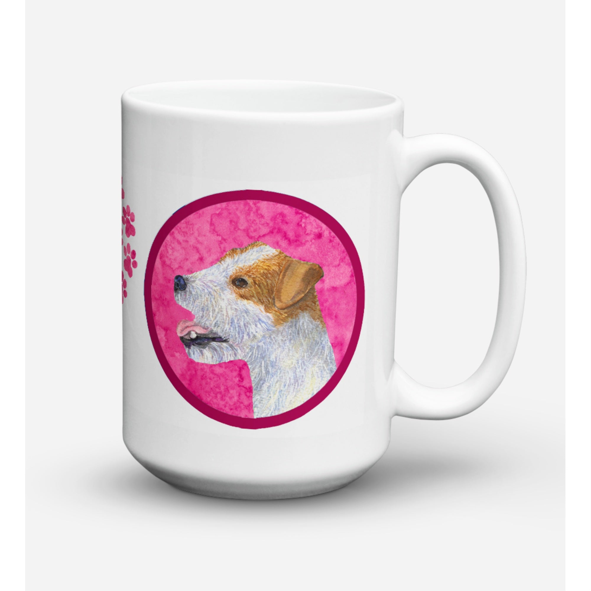 Carolines Treasures SS4780PKCM15 Jack Russell Terrier Microwavable Ceramic Coffee Mug 15 oz Multicolor