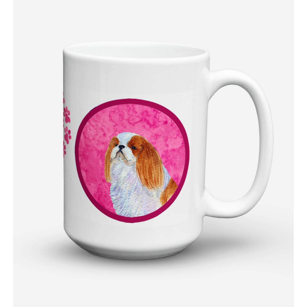 'Caroline's Treasures SS4783-PK-CM15 English Toy Spaniel Microwavable Ceramic Coffee Mug, 15 oz, Multicolor''