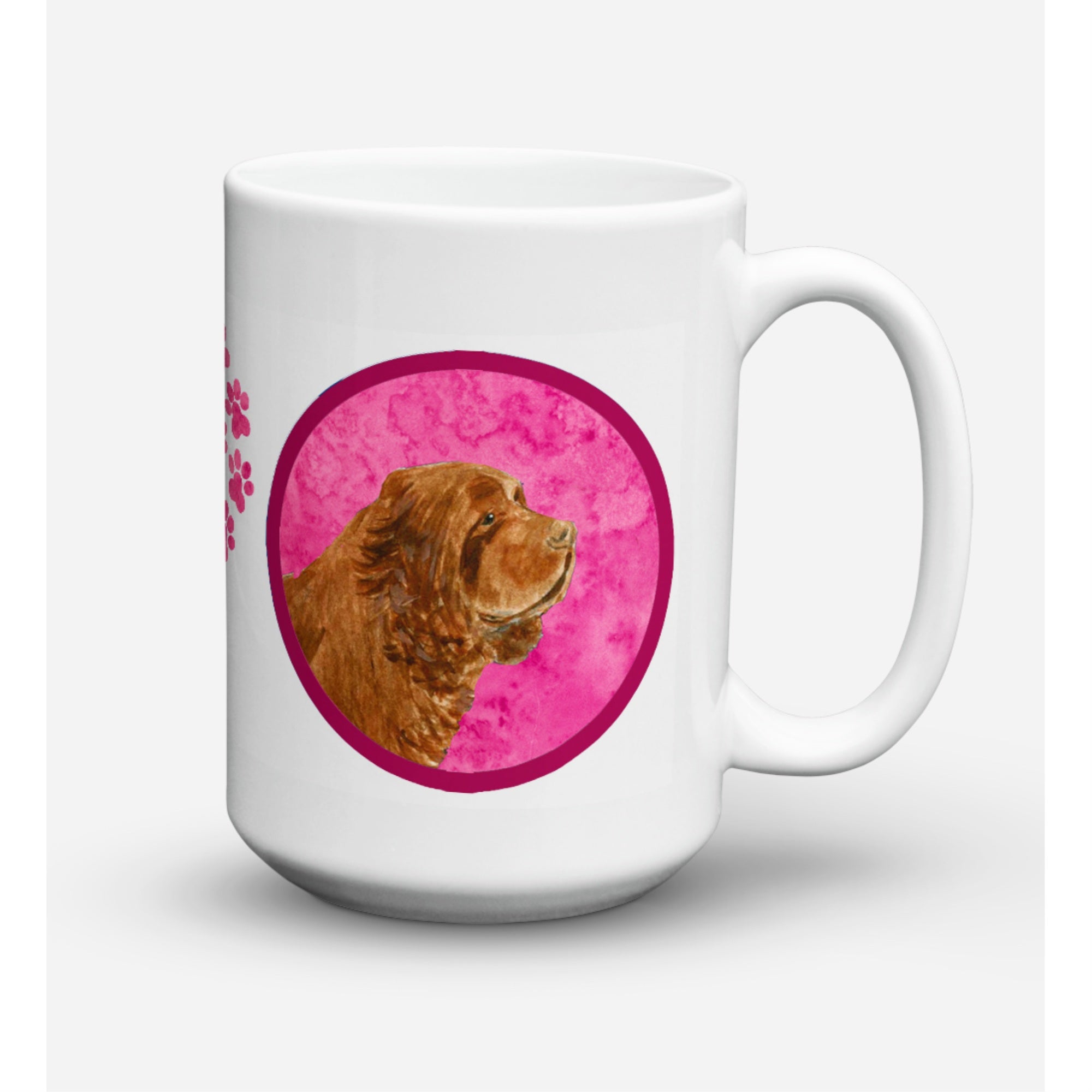 'Caroline's Treasures SS4786-PK-CM15 Sussex Spaniel Microwavable Ceramic Coffee Mug, 15 oz, Multicolor''