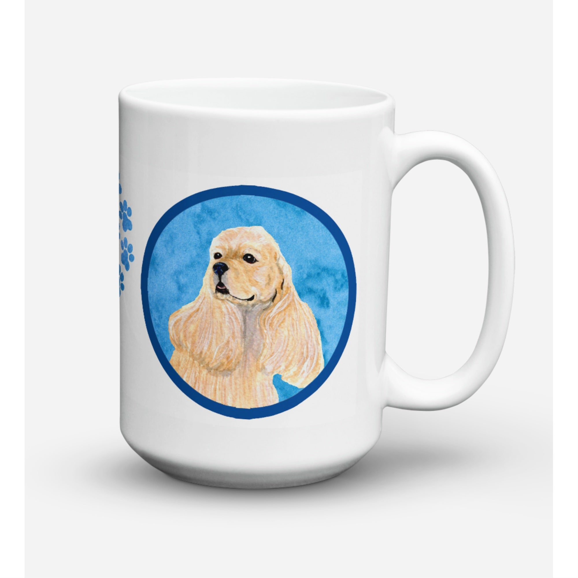 Carolines Treasures SS4798BUCM15 Cocker Spaniel Microwavable Ceramic Coffee Mug 15 oz Multicolor