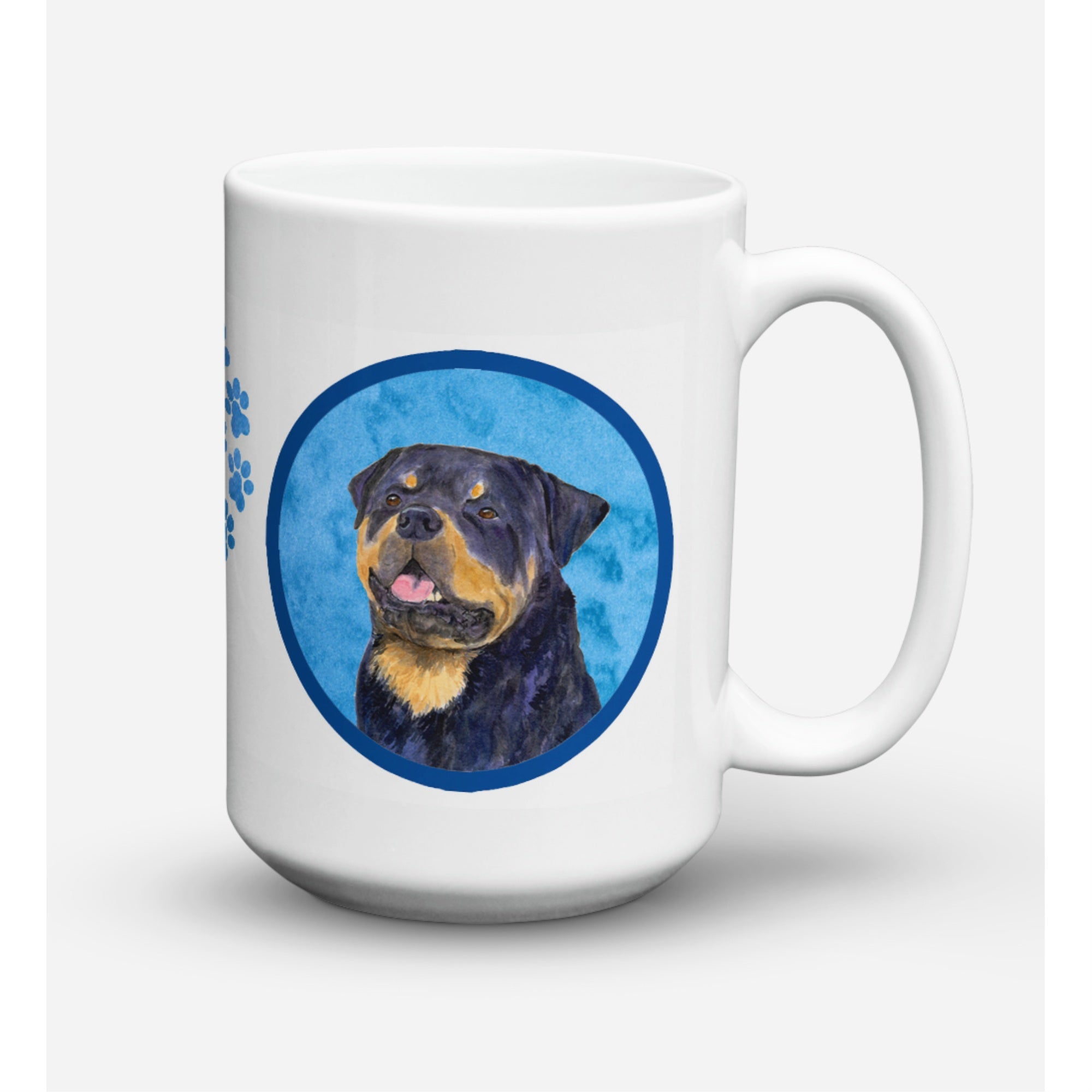 Carolines Treasures SS4800BUCM15 Rottweiler Microwavable Ceramic Coffee Mug 15 oz Multicolor