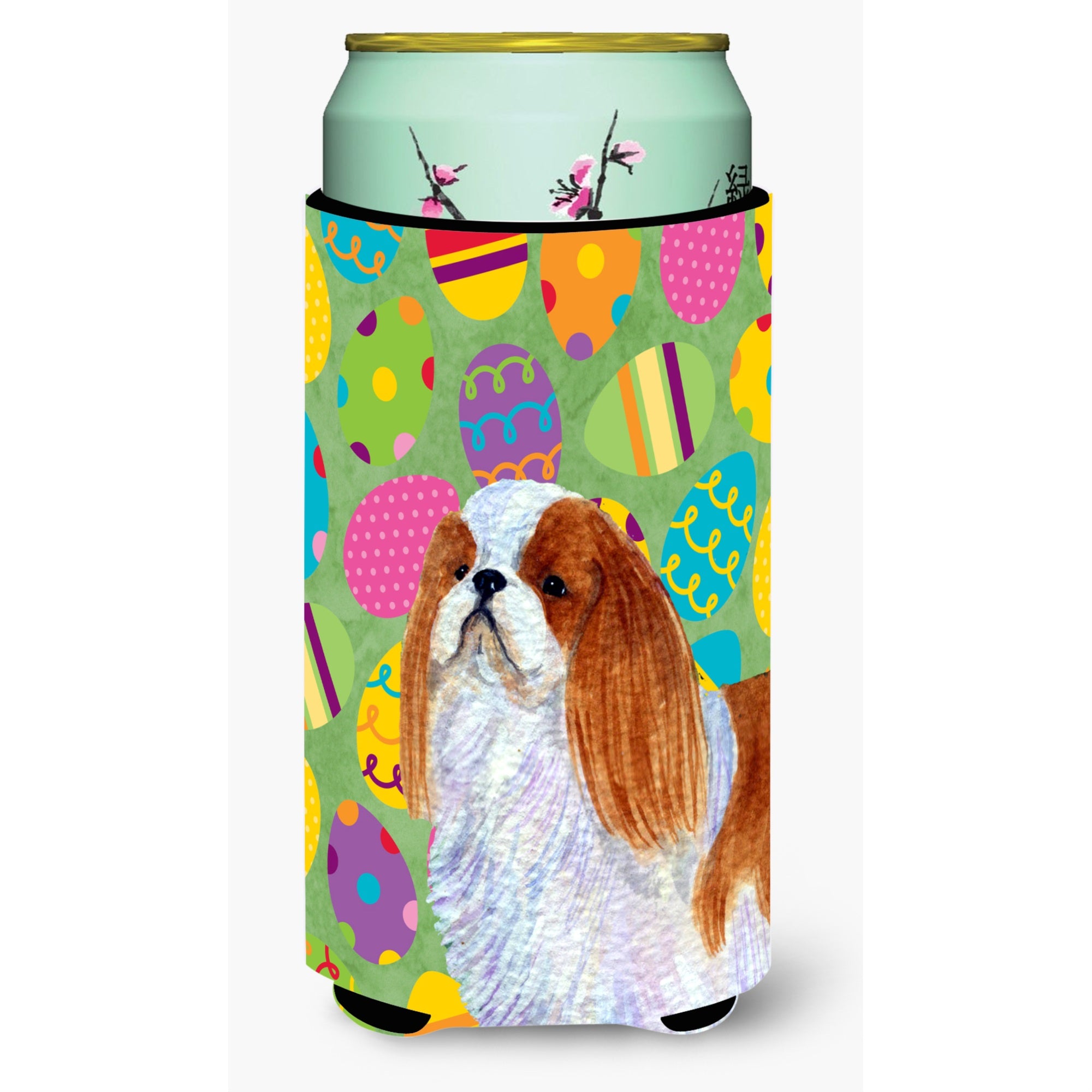 English Toy Spaniel Easter Eggtravaganza  Tall Boy Beverage Insulator Beverage Insulator Hugger