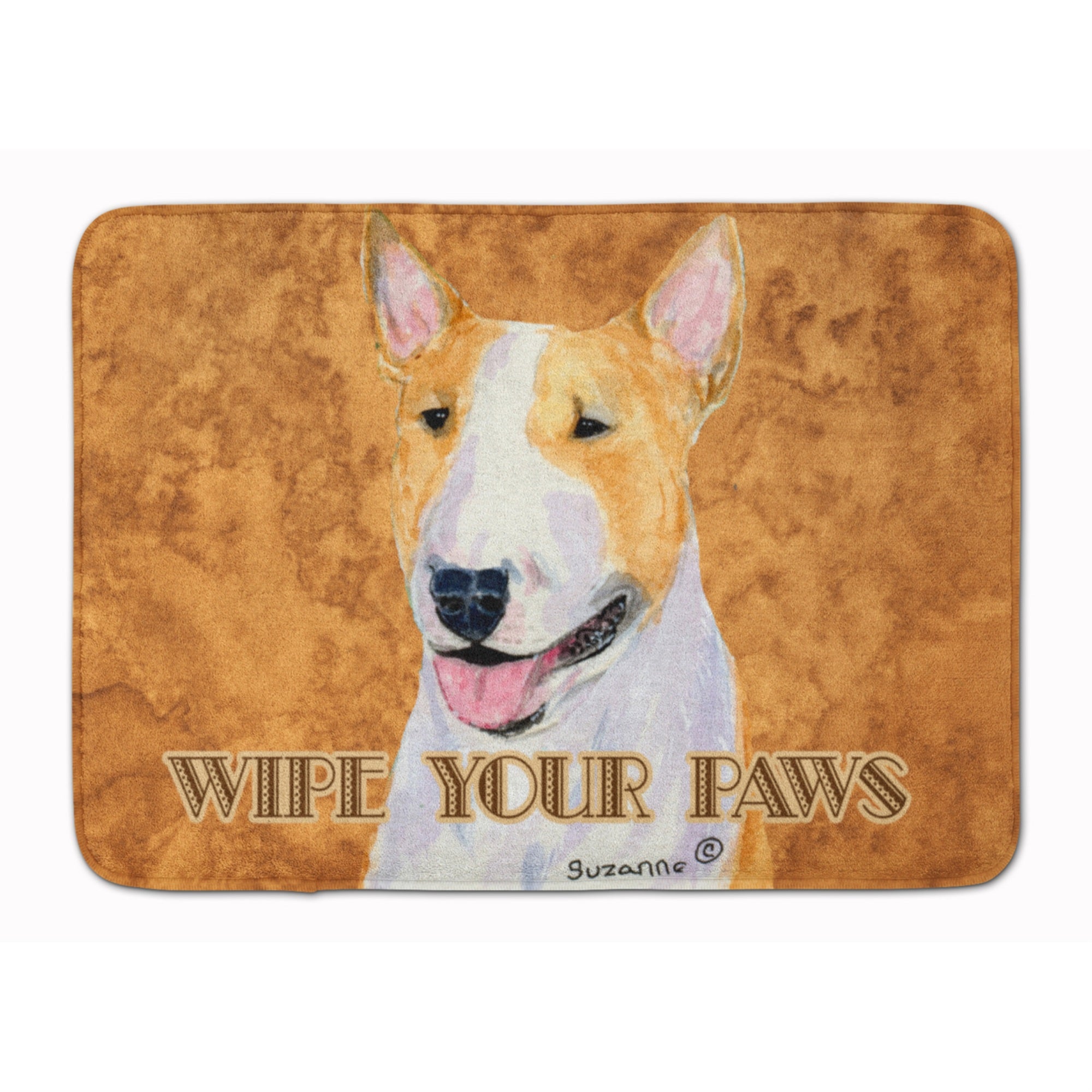 'Caroline'S Treasures Bull Terrier Wipe Your Paws Floor Mat, 19'''' X 27'''', Multicolor''