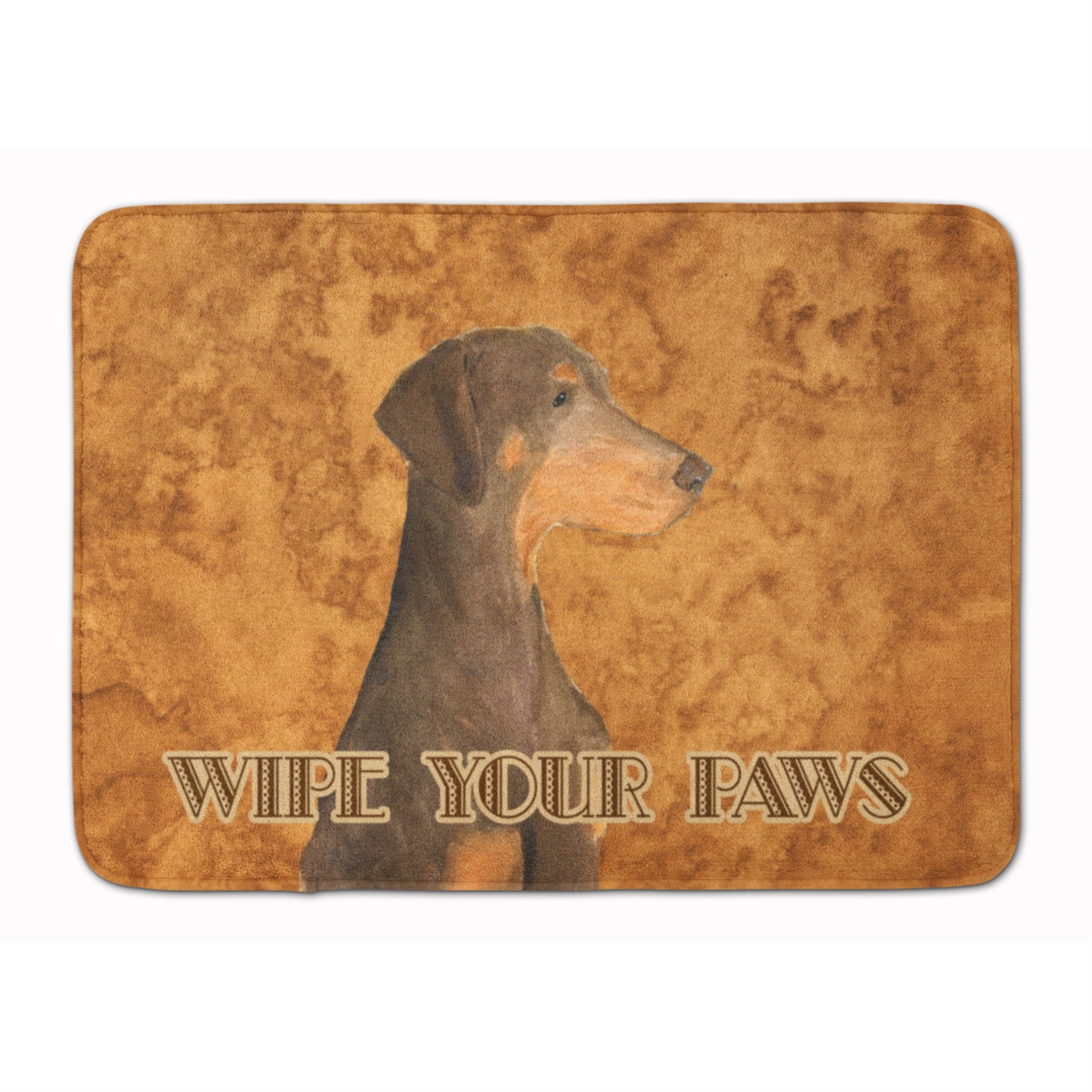'Caroline'S Treasures Chocolate Natural Ear Doberman Floor Mat, 19'''' X 27'''', Multicolor''