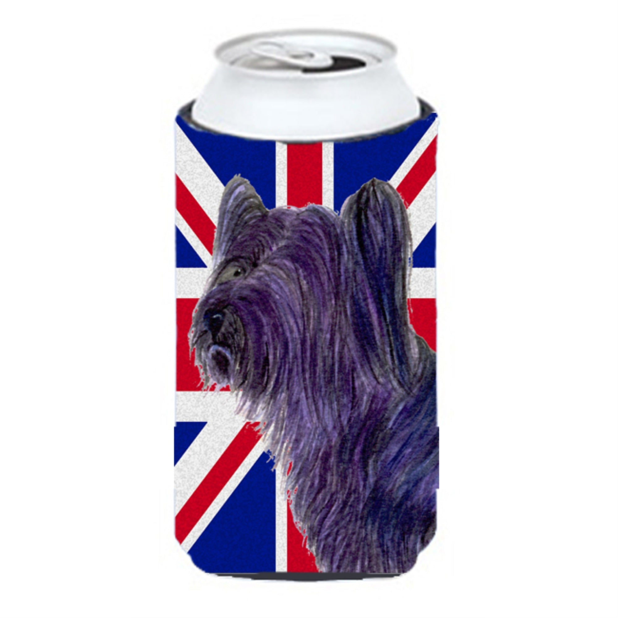 Skye Terrier With English Union Jack British Flag Tall Boy Beverage Insulator Hugger Ss4905Tbc