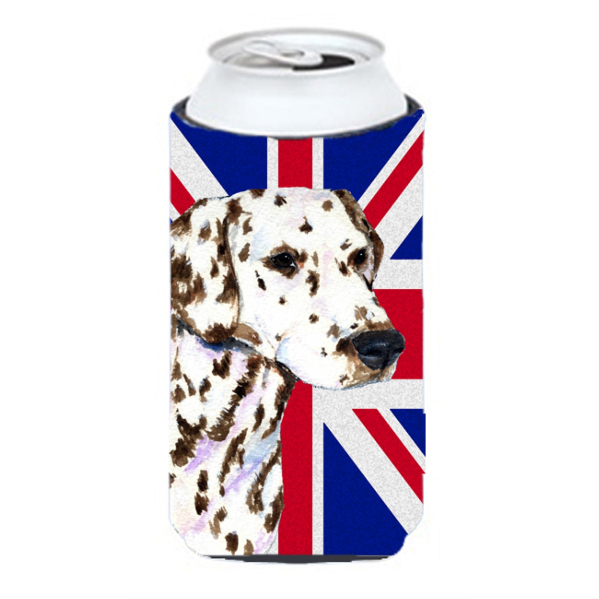 Dalmatian With English Union Jack British Flag Tall Boy Beverage Insulator Hugger Ss4911Tbc