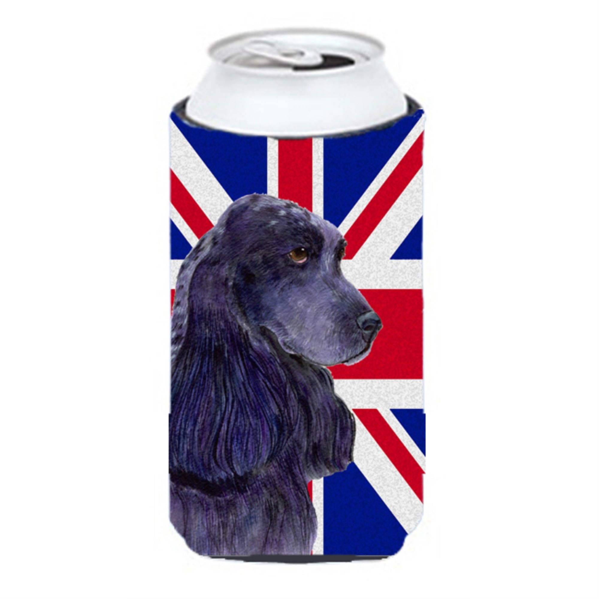 Cocker Spaniel With English Union Jack British Flag Tall Boy Beverage Insulator Hugger Ss4913Tbc