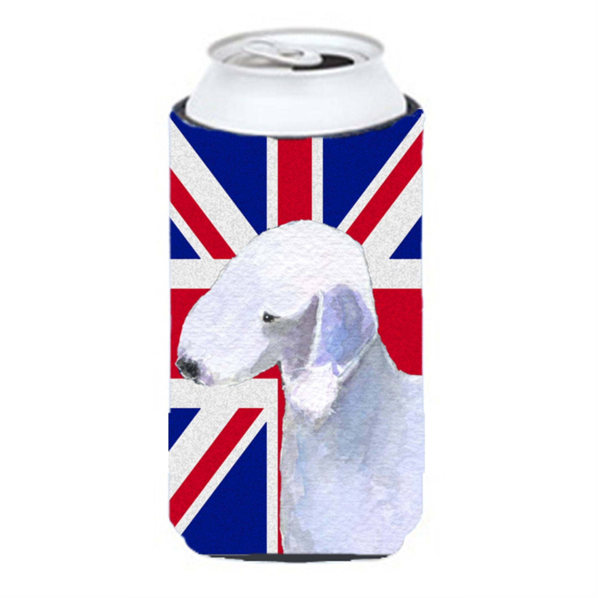 Bedlington Terrier With English Union Jack British Flag Tall Boy Beverage Insulator Hugger Ss4925Tbc