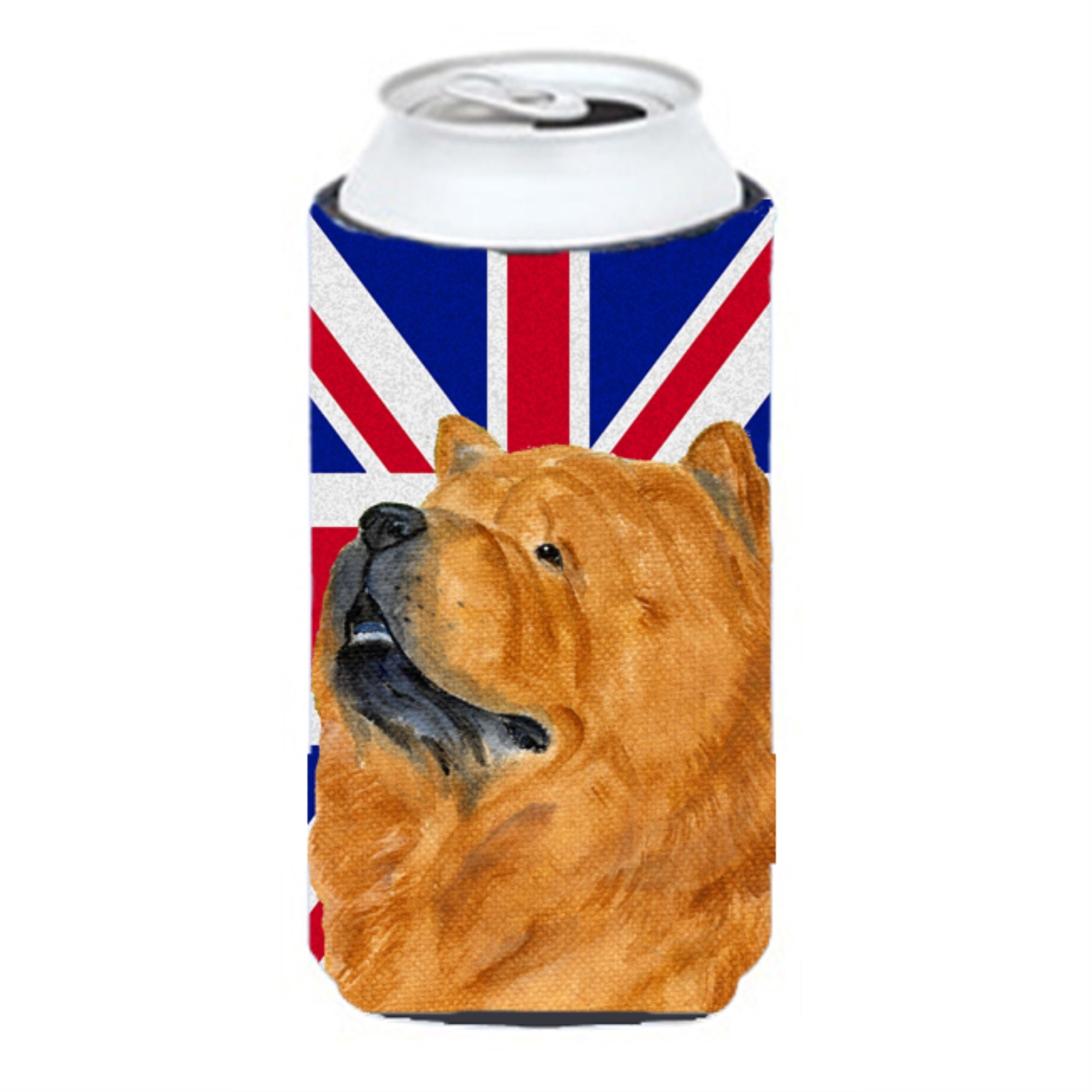 Chow Chow With English Union Jack British Flag Tall Boy Beverage Insulator Hugger Ss4944Tbc